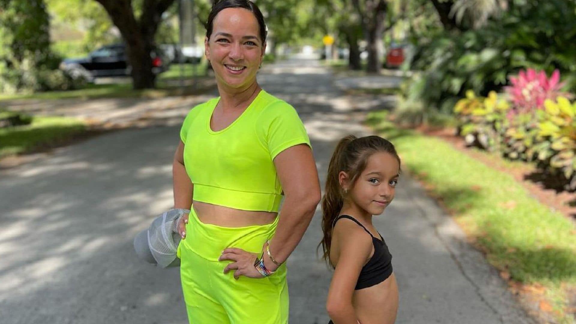 Alaïa, la compañera perfecta en los entrenamientos de Adamari López