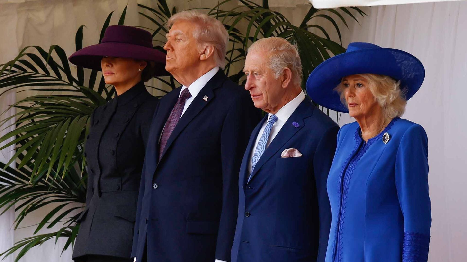 Melania y Donald Trump, con el rey Carlos III y la reina Camilla.