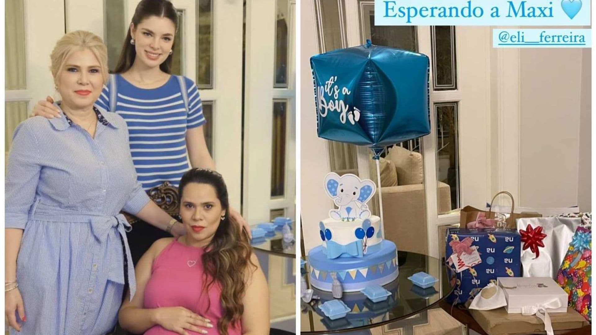 Nadia Ferreira acompaña a su hermana Eli en su baby shower