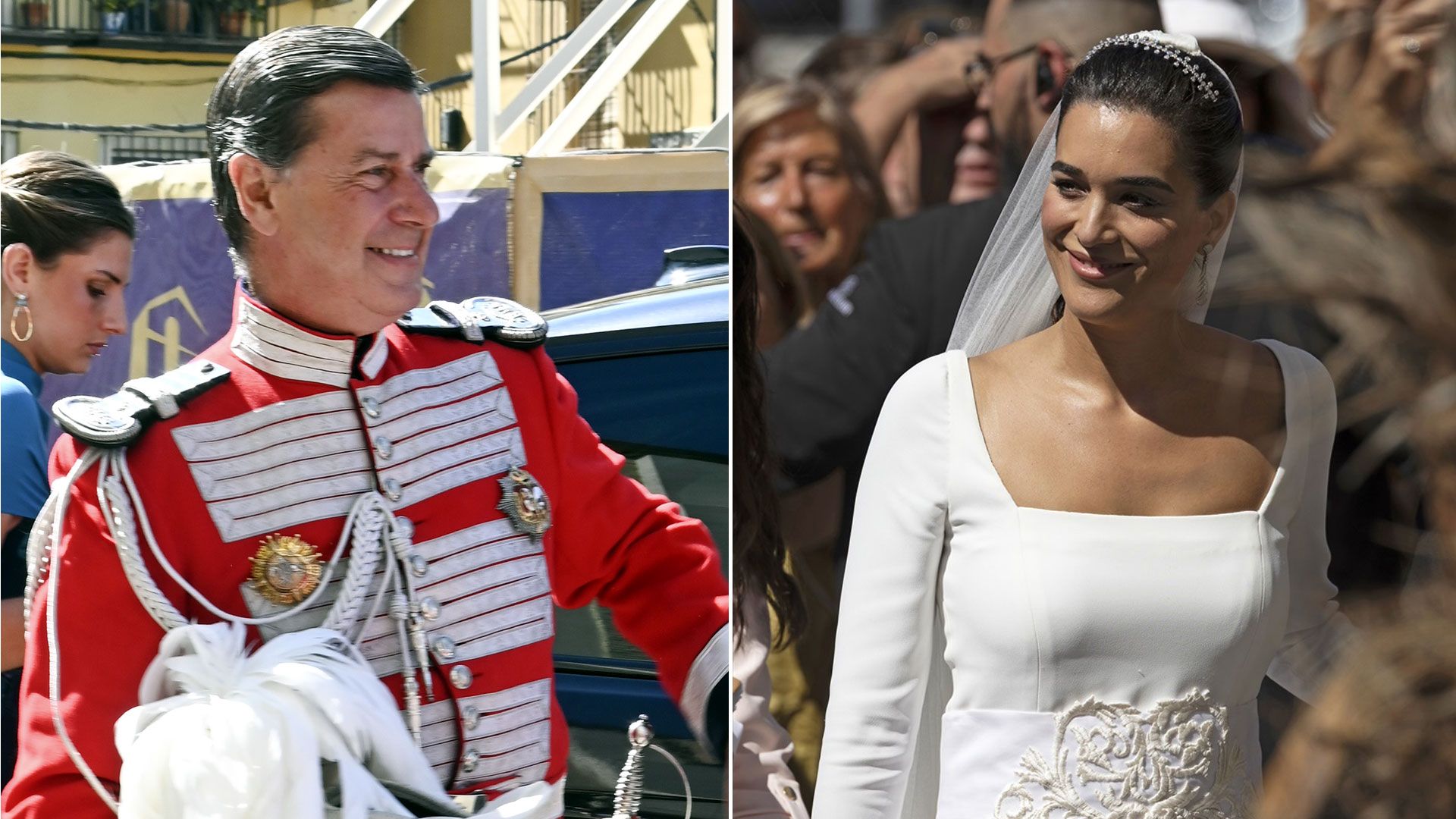 El beso de Cayetano Martínez de Irujo y Bárbara Mirjan antes del “sí, quiero”