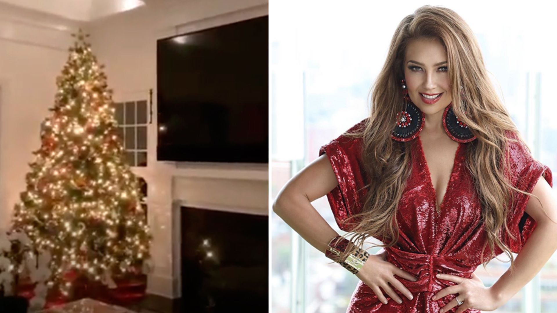 Thalía se adelanta a la temporada y ya puso su árbol de Navidad en casa