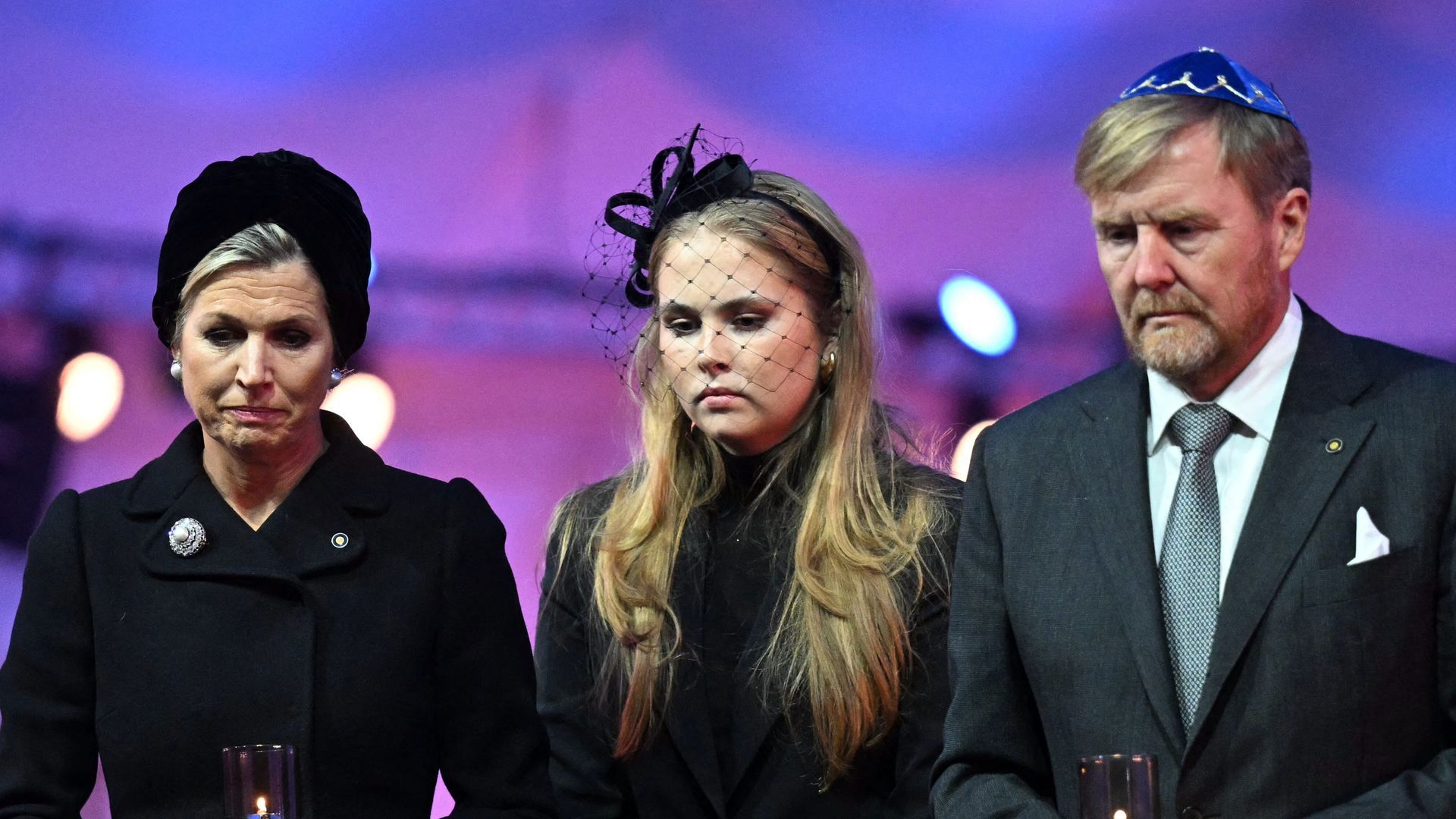 La Familia Real de Holanda durante las conmemoraciones del 80.º aniversario de la liberación del campo de concentración y exterminio nazi alemán de Auschwitz-Birkenau