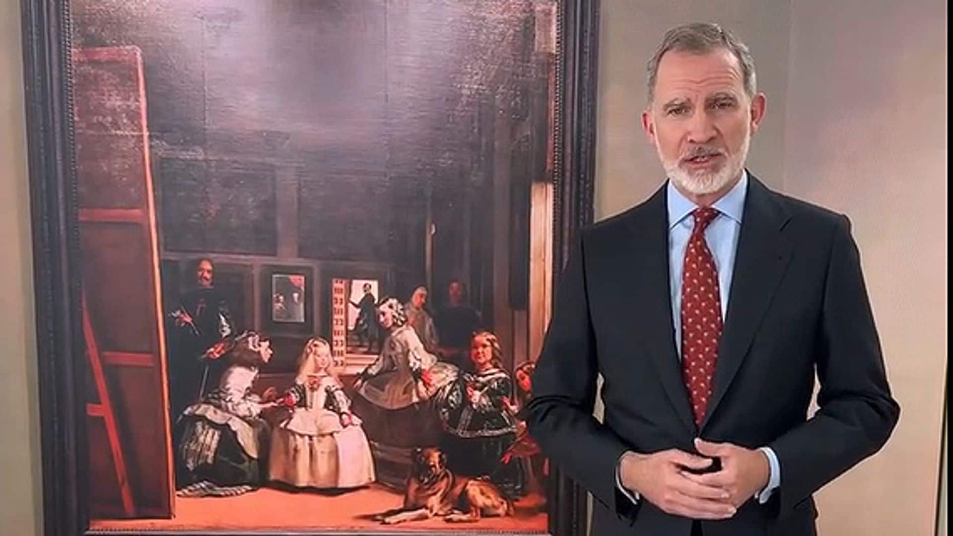 El rey Felipe explica 'Las Meninas' en el Museo del Prado: 'Hay muchas interpretaciones sobre esta obra’