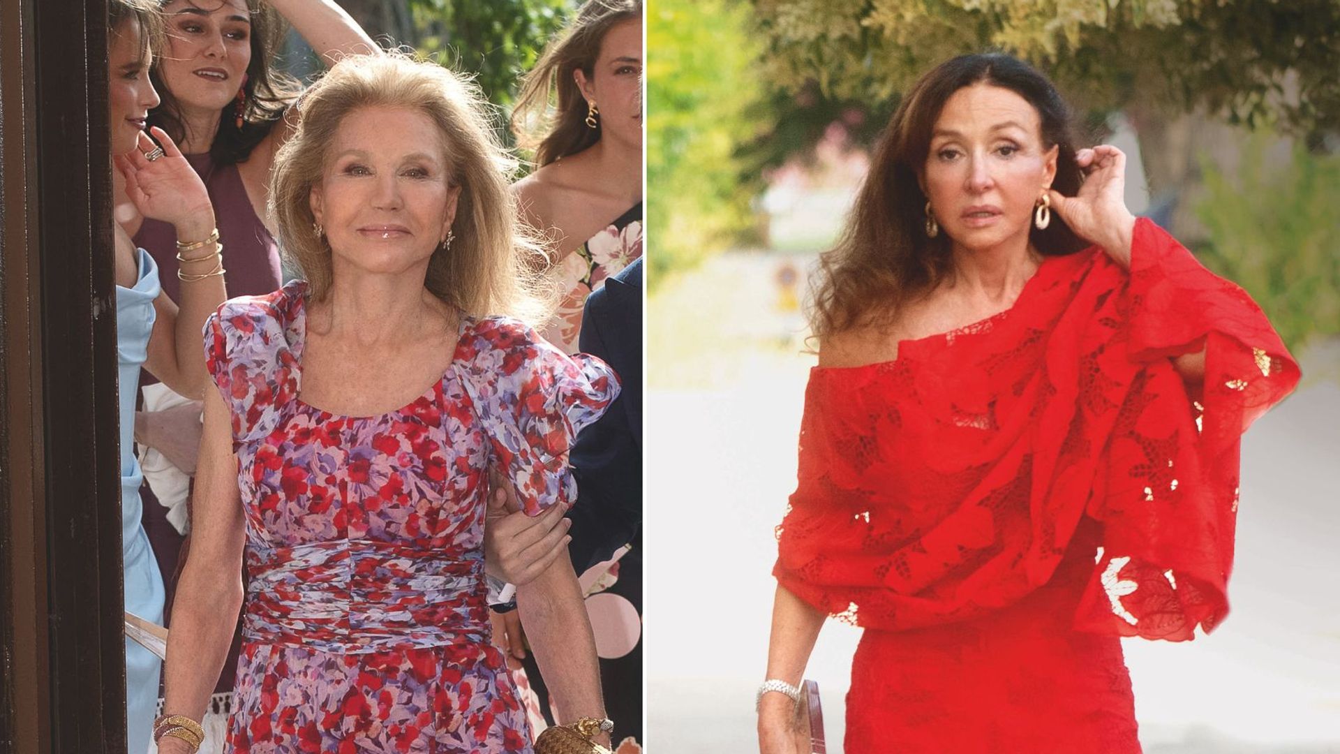 En fotos: Alicia y Esther Koplowitz reaparecen derrochando estilo en la gran boda de Carlota Cortina