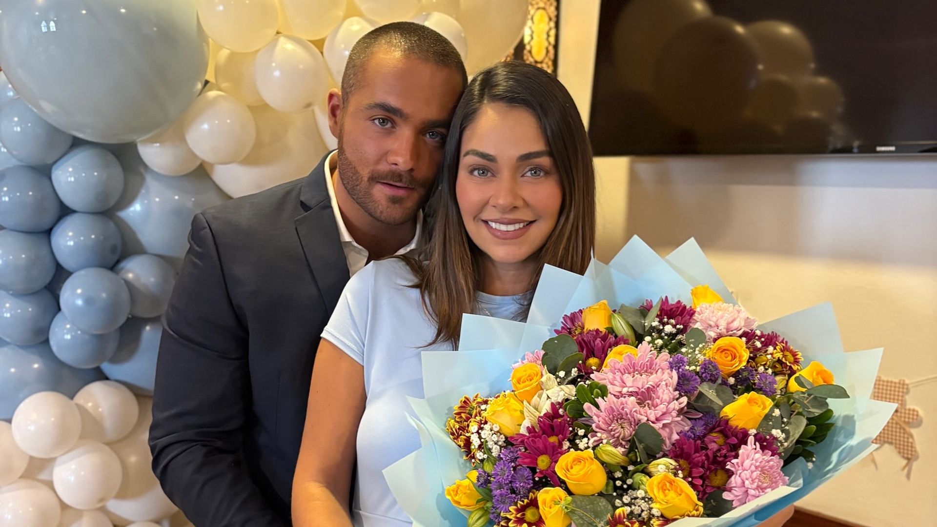 Claudia Martín y Carlos Said en el baby shower de su hijo, Máximo