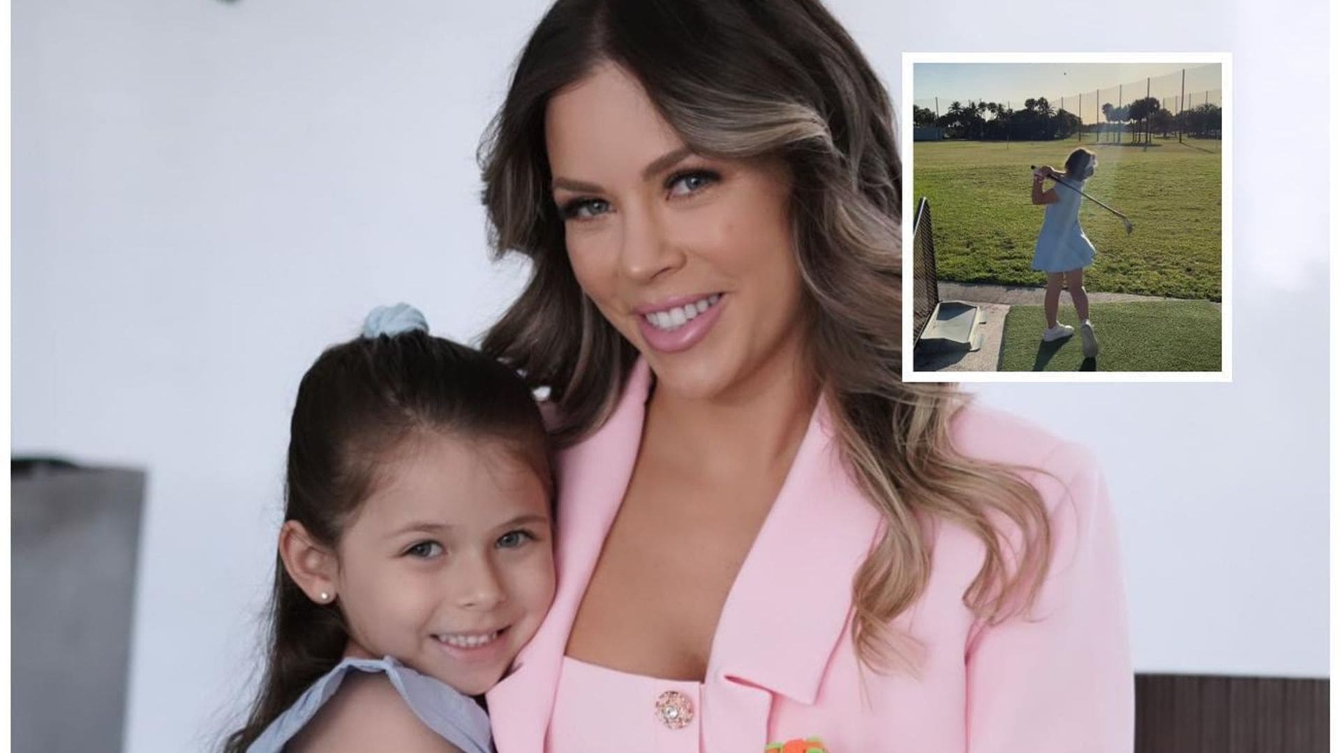 Luna, hija de Ximena Duque, demuestra que es toda una promesa como golfista