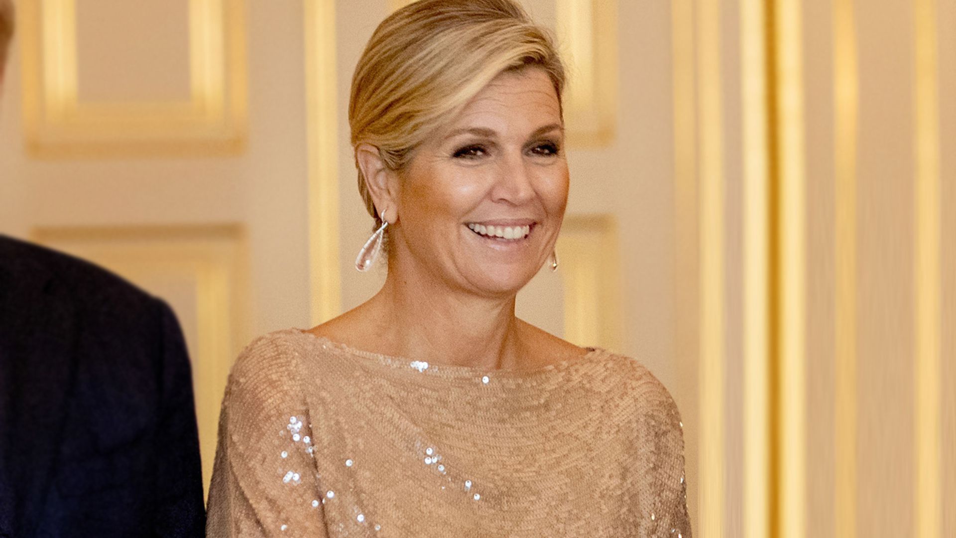 Máxima de Países Bajos brilla con un vestido de lentejuelas ideal para mujeres de todas las edades
