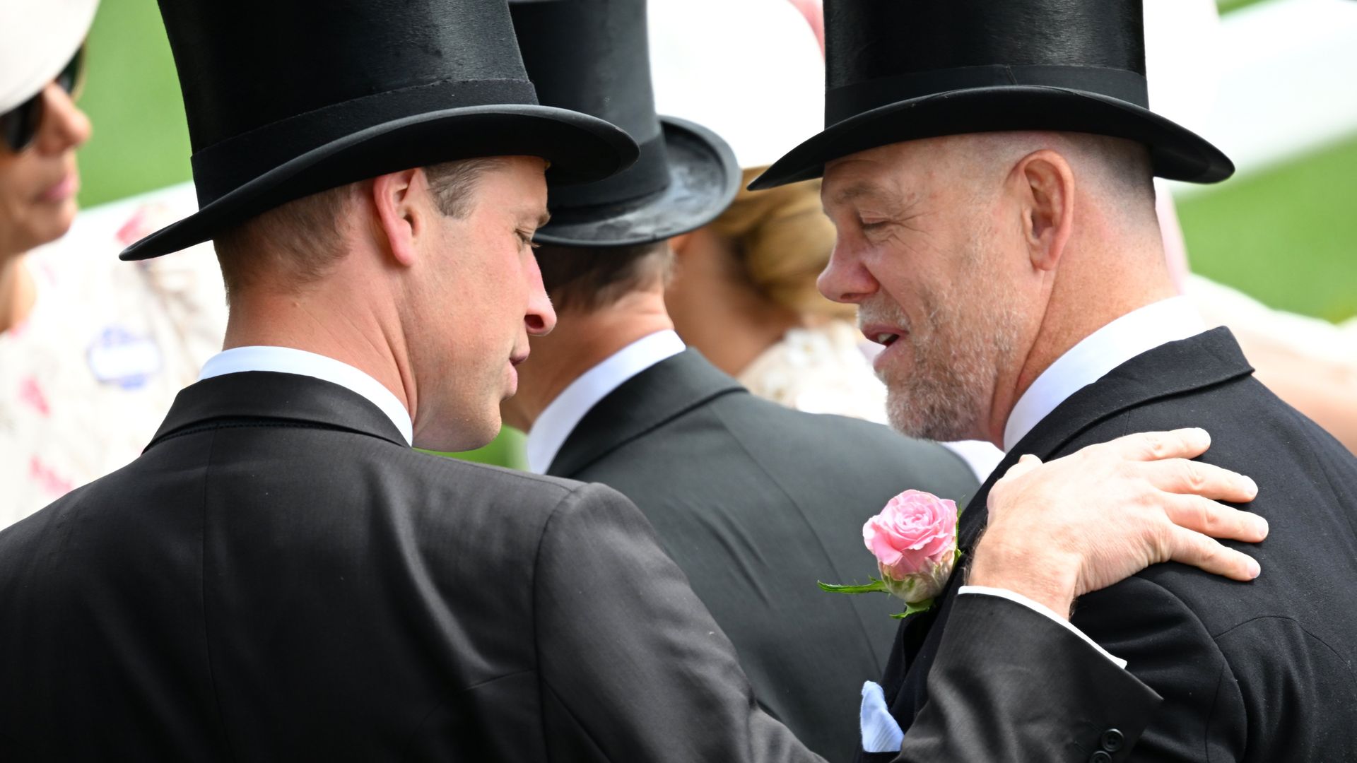 El príncipe Guillermo con Mike Tindall en Ascot