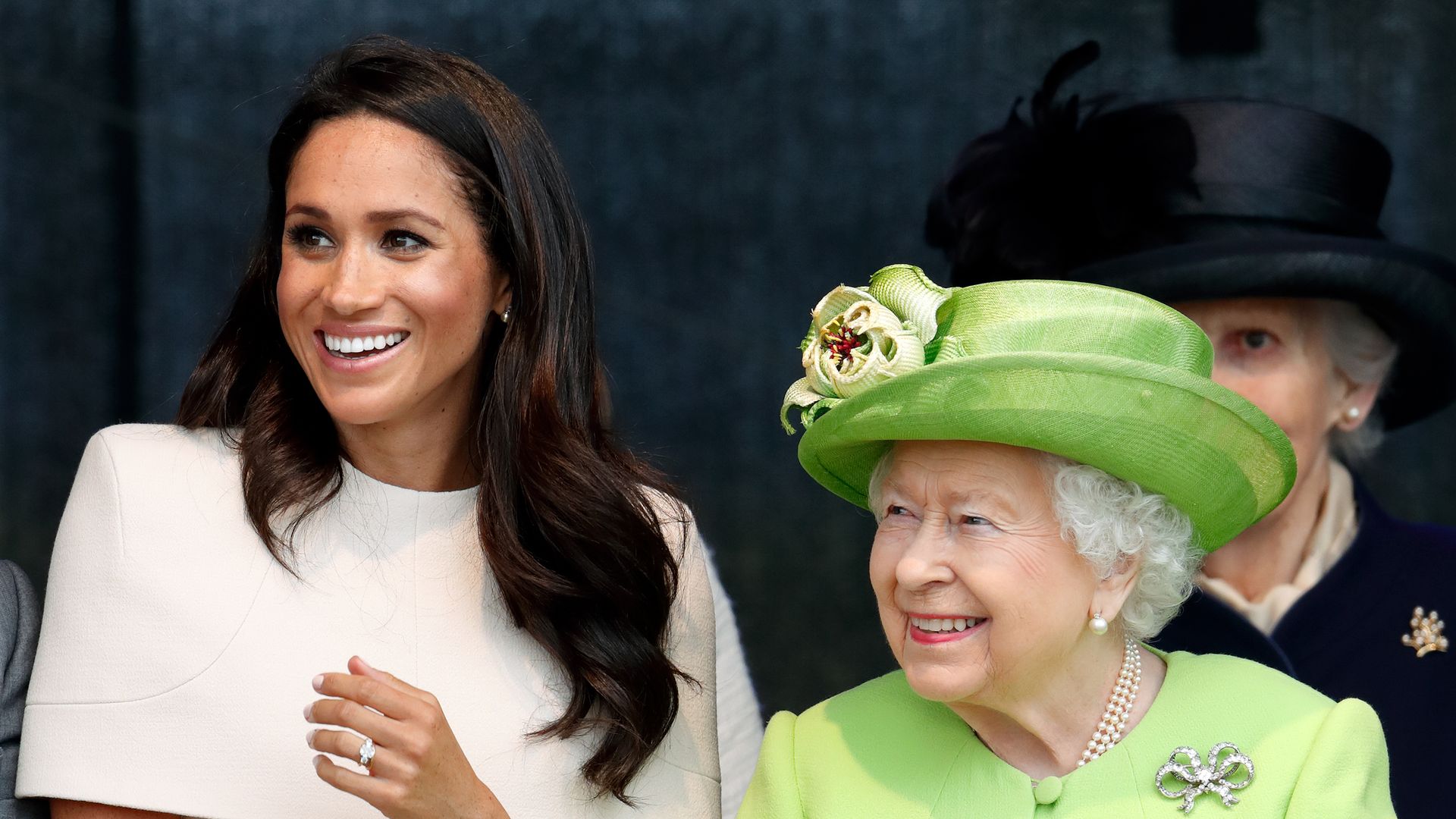 Meghan Markle y la reina Isabel II en 2018