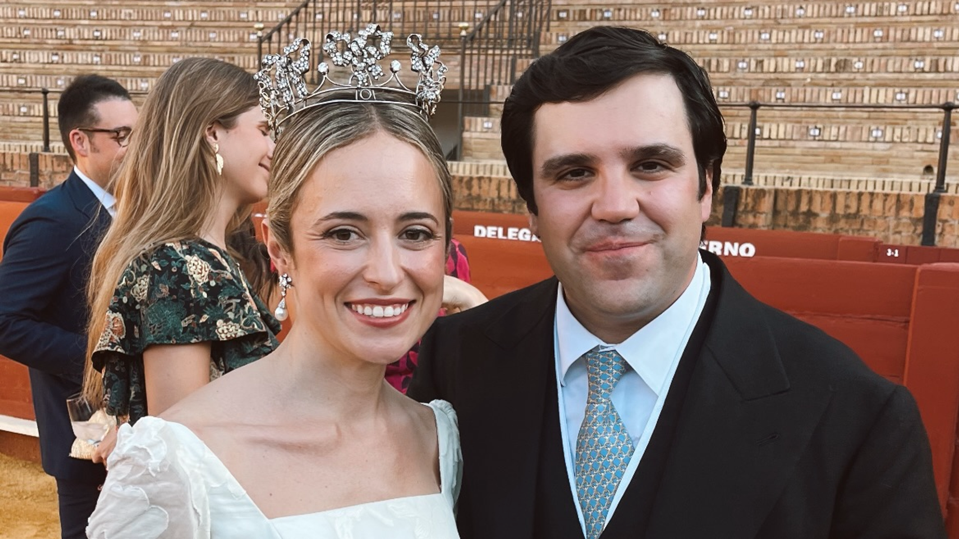 Los novios estrenando su etaoa como recién casados