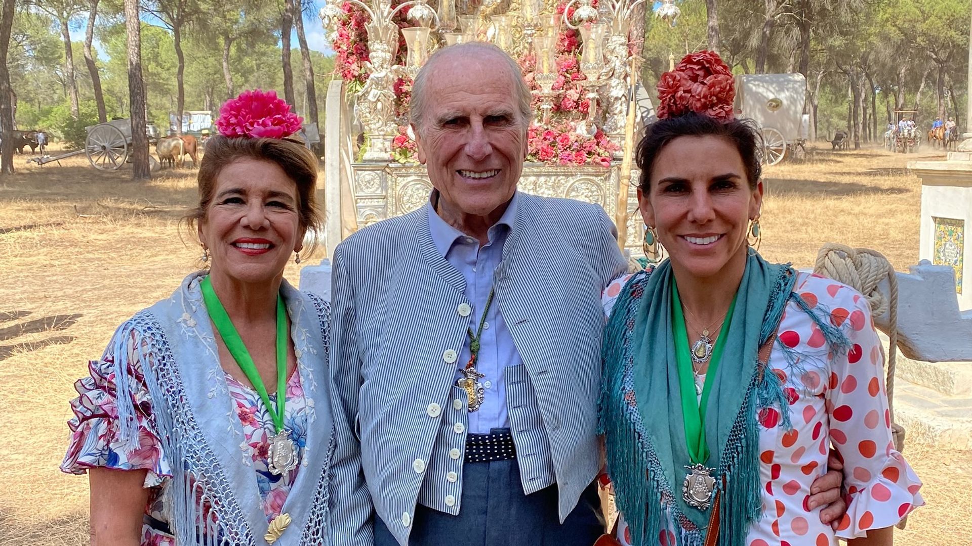 Enrique Barroso de la Puerta junto a su mujer y su hija Consuelo