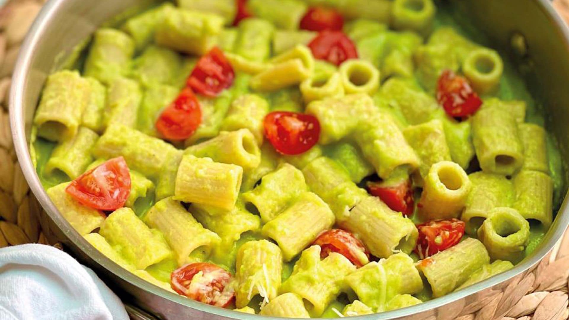 Rigatoni con crema de calabacín