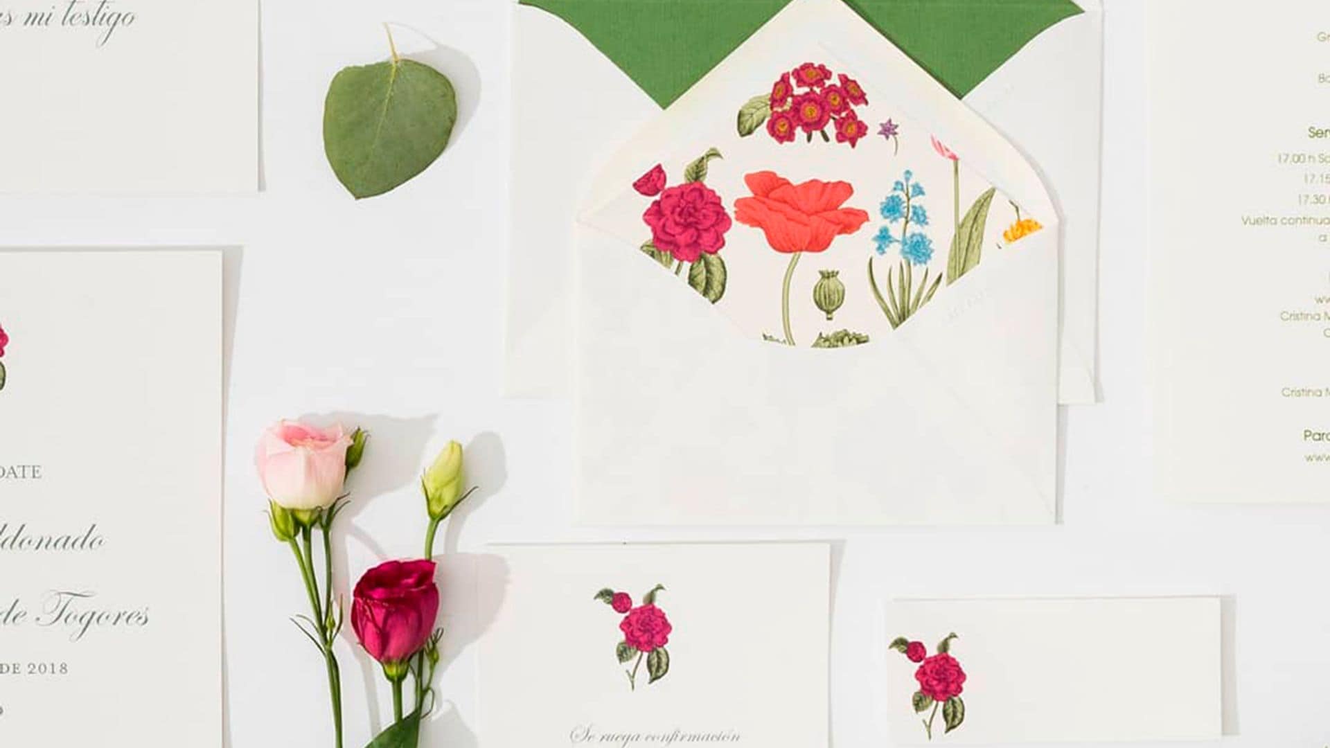 Si te gustan las flores silvestres ficha estas invitaciones de boda