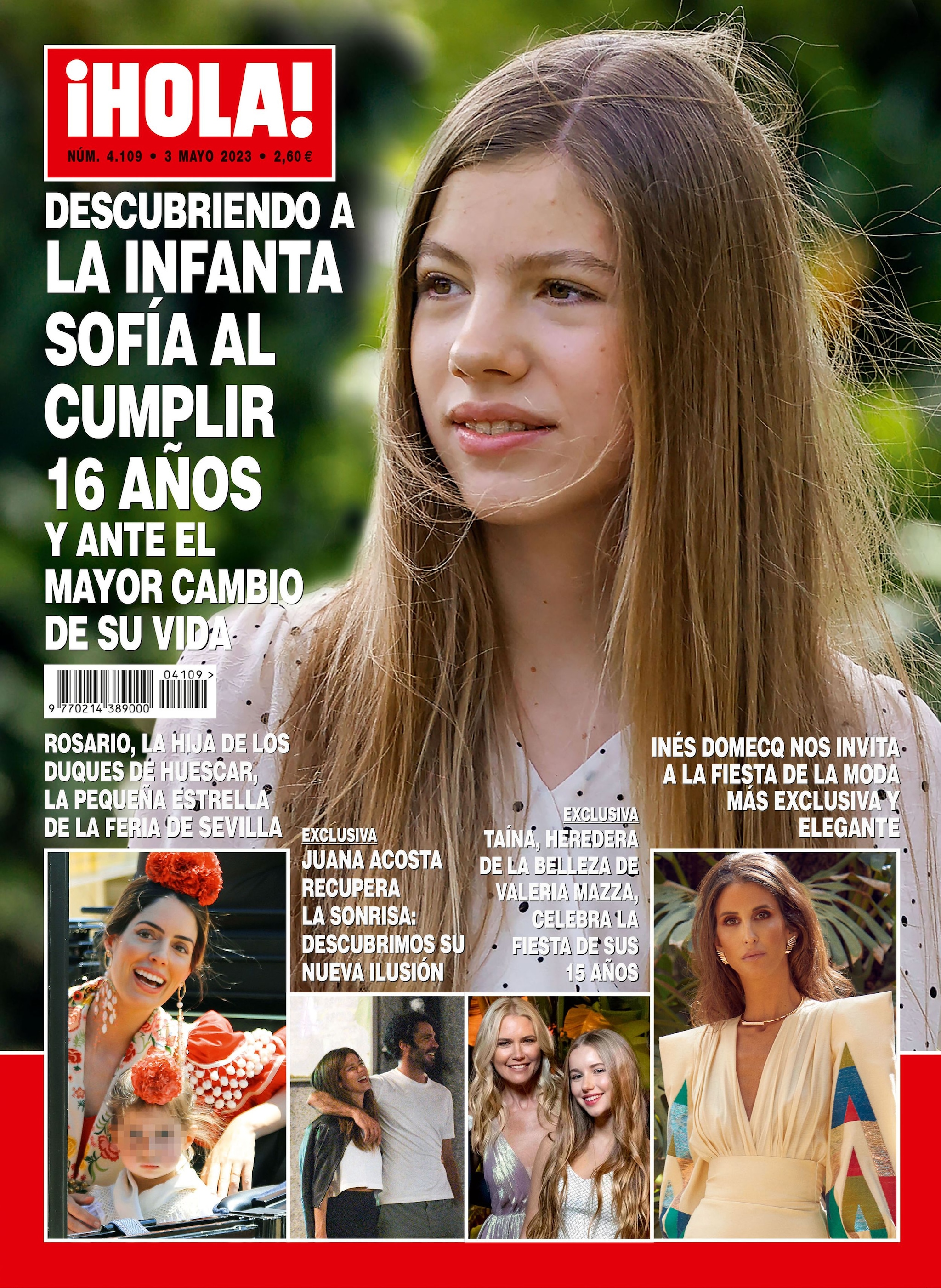 La infanta Sofía al cumplir 16 años en la portada de ¡HOLA!