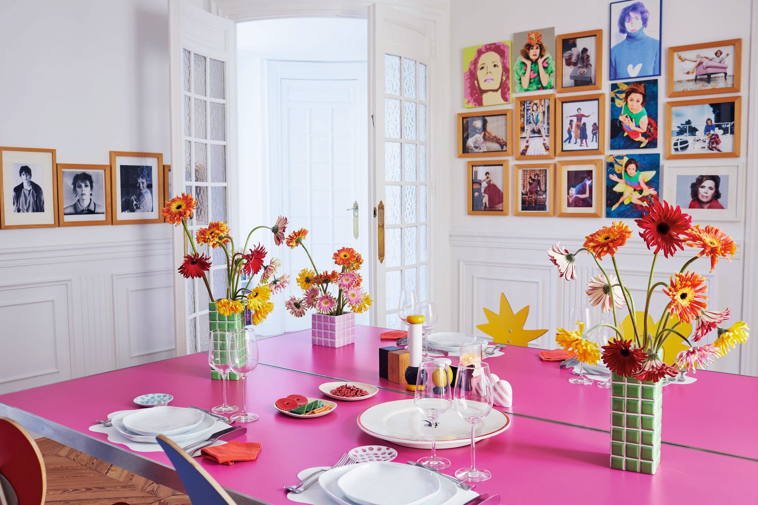 La mesa del salón de Ágatha Ruiz de la Prada 