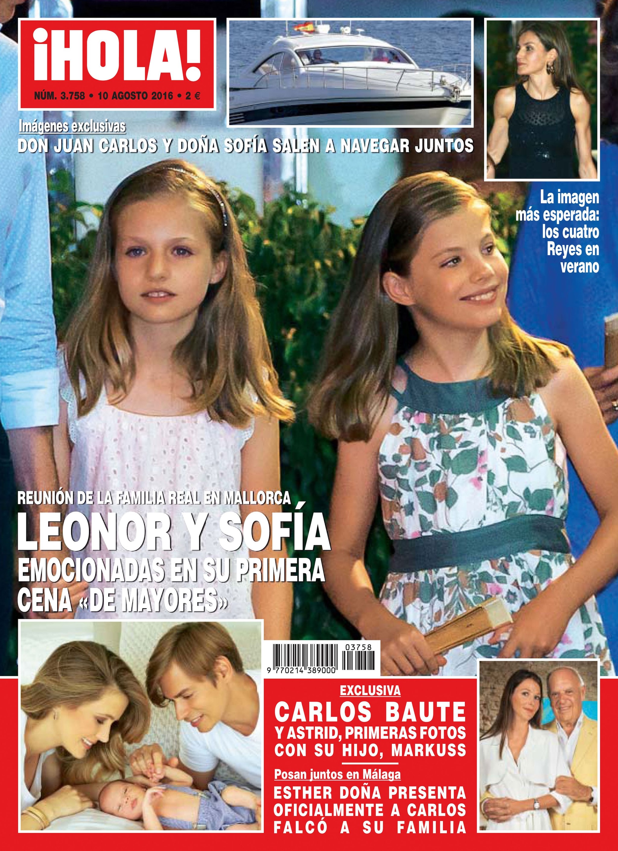 La princesa Leonor y la infanta Sofía en su primera cena de mayores
