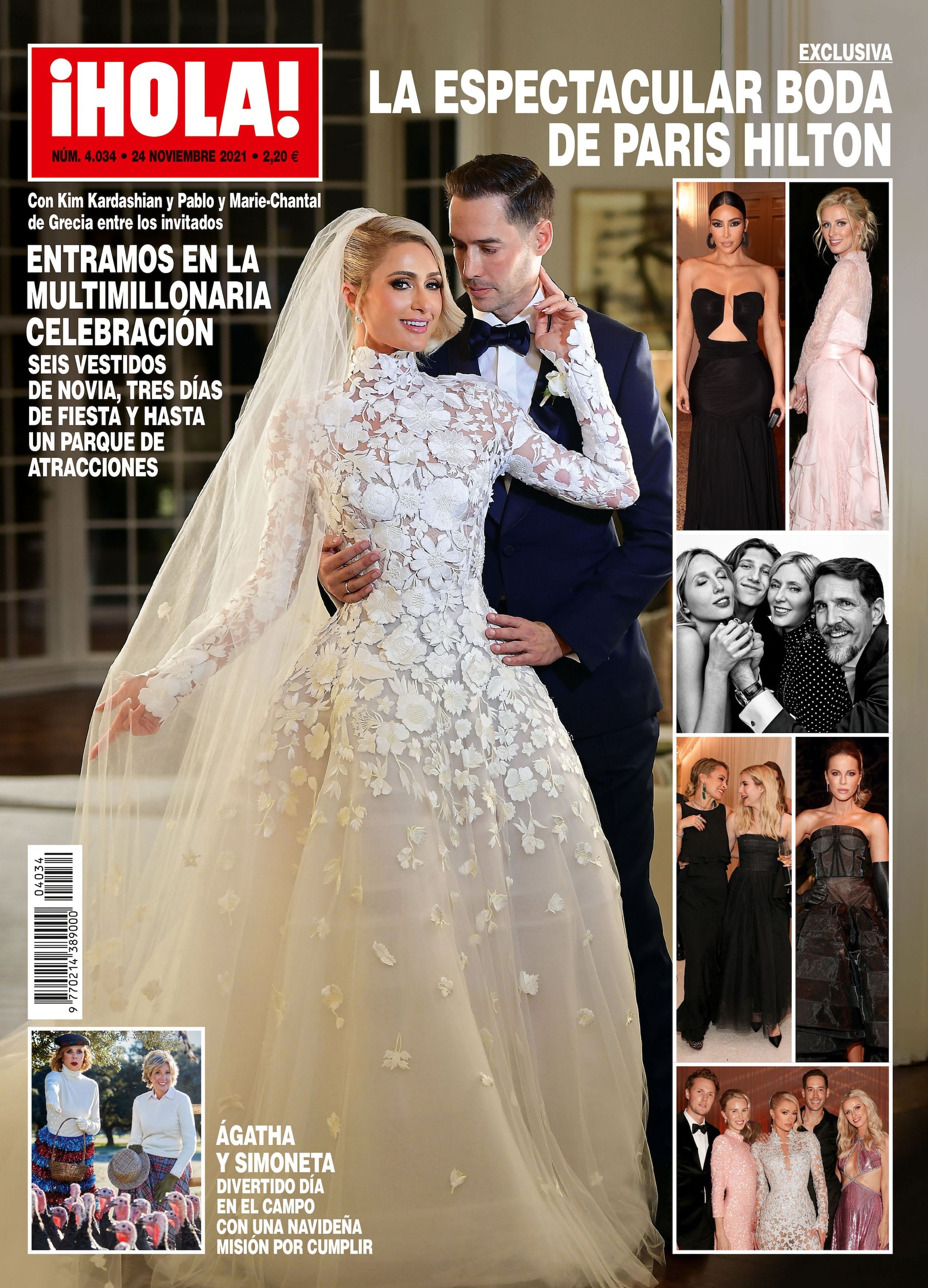 Paris y Carter Reum, acaparando la portada de ¡HOLA! de noviembre de 2023, con las imágenes de su boda. La empresaria y DJ tiene dos hijos con el inversor: Phoenix y la pequeña London, de casi tres años y casi dos, respectivamente