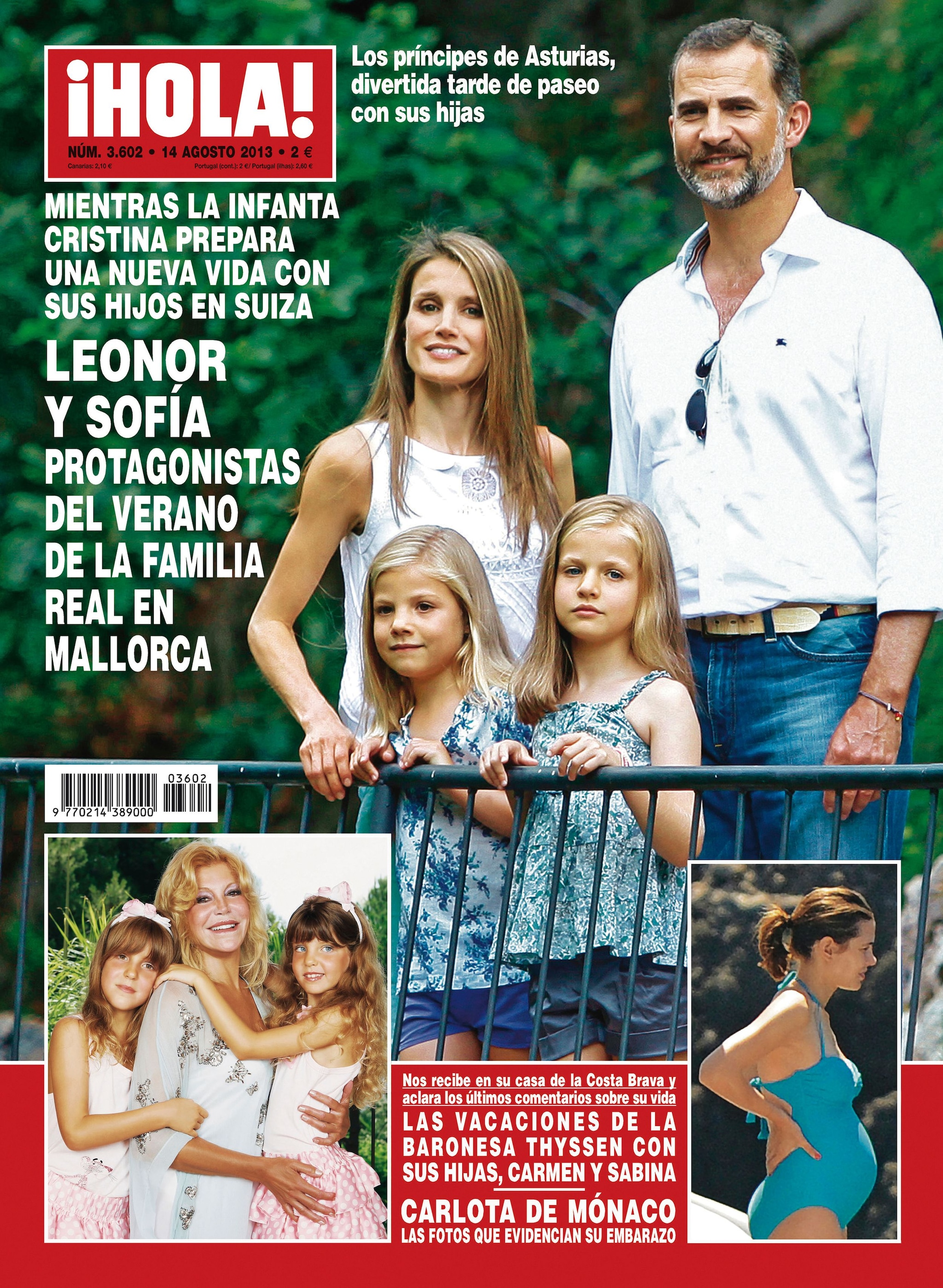 Los reyes Felipe y Letizia con sus hijas en Mallorca