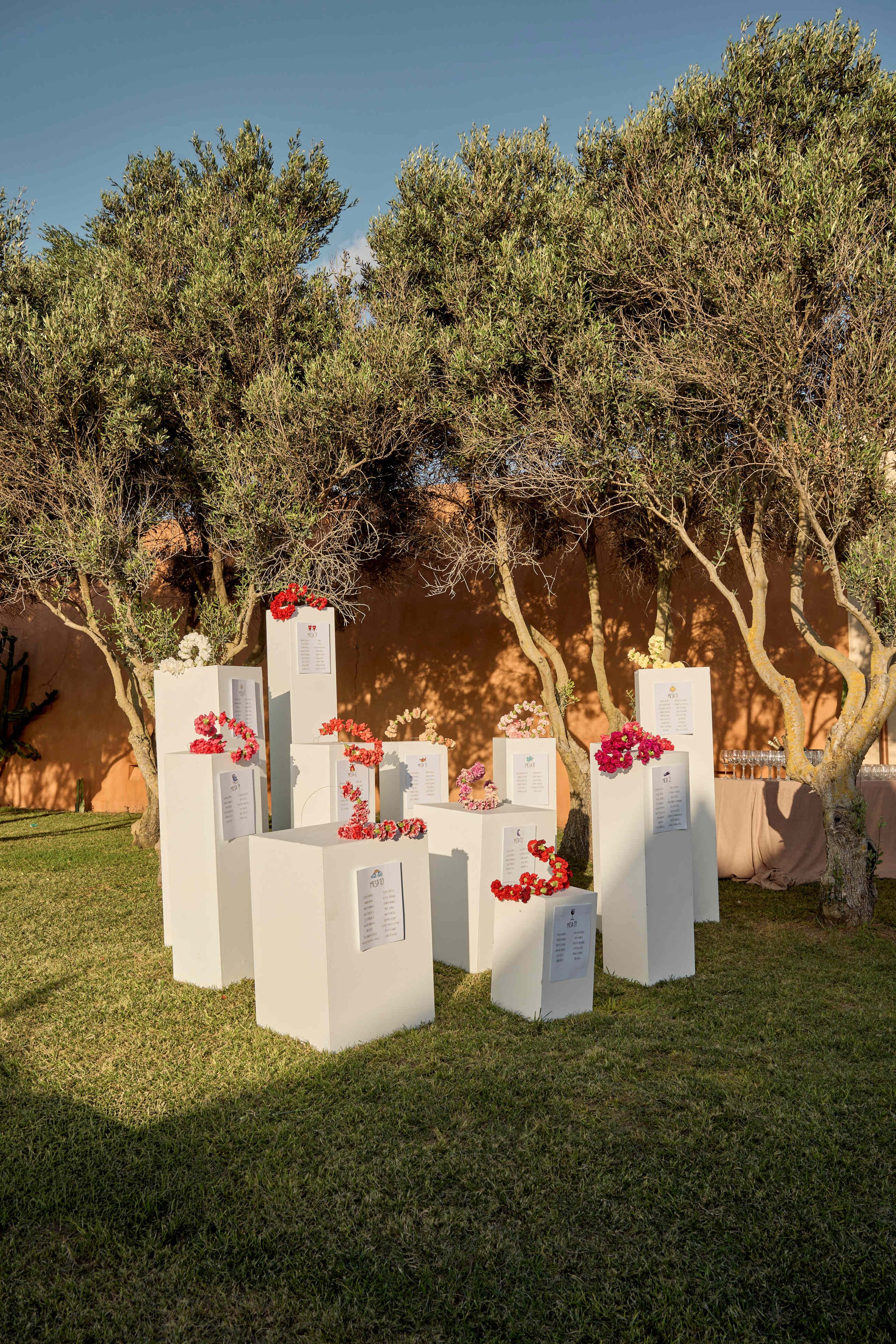 Un detalle del seating plan de la boda de Anna Padilla