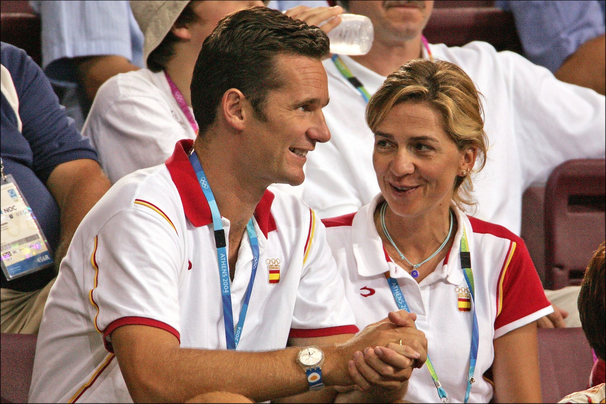 La infanta Cristina e Iñaki Urdangarin en los Juegos Olímpicos de Atenas