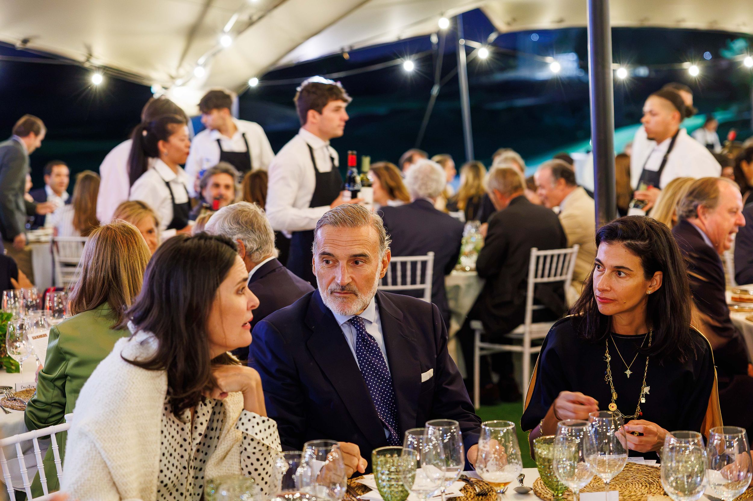Javier Fitz-James Soto y Mercedes Domecq en un momento de la cena