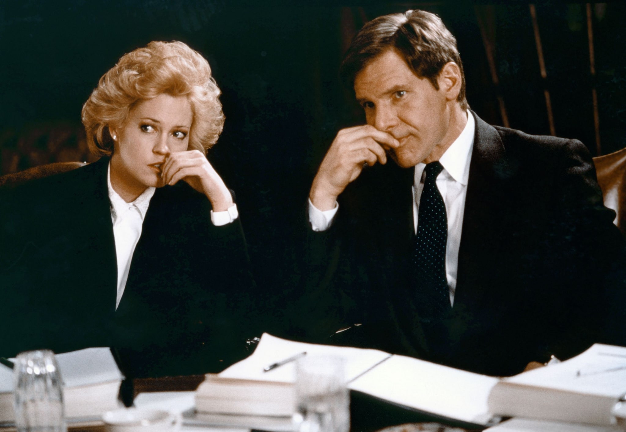 En una escena de la película 'Working girl' (por la que fue nominada a un Oscar) junto a Harrison Ford