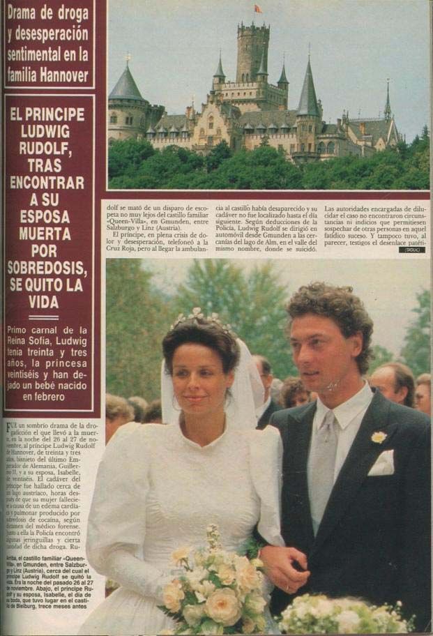 La boda de sus padres, el príncipe Ludwig Rudolf de Hannover e Isabelle Valsassina-Como-Verceli