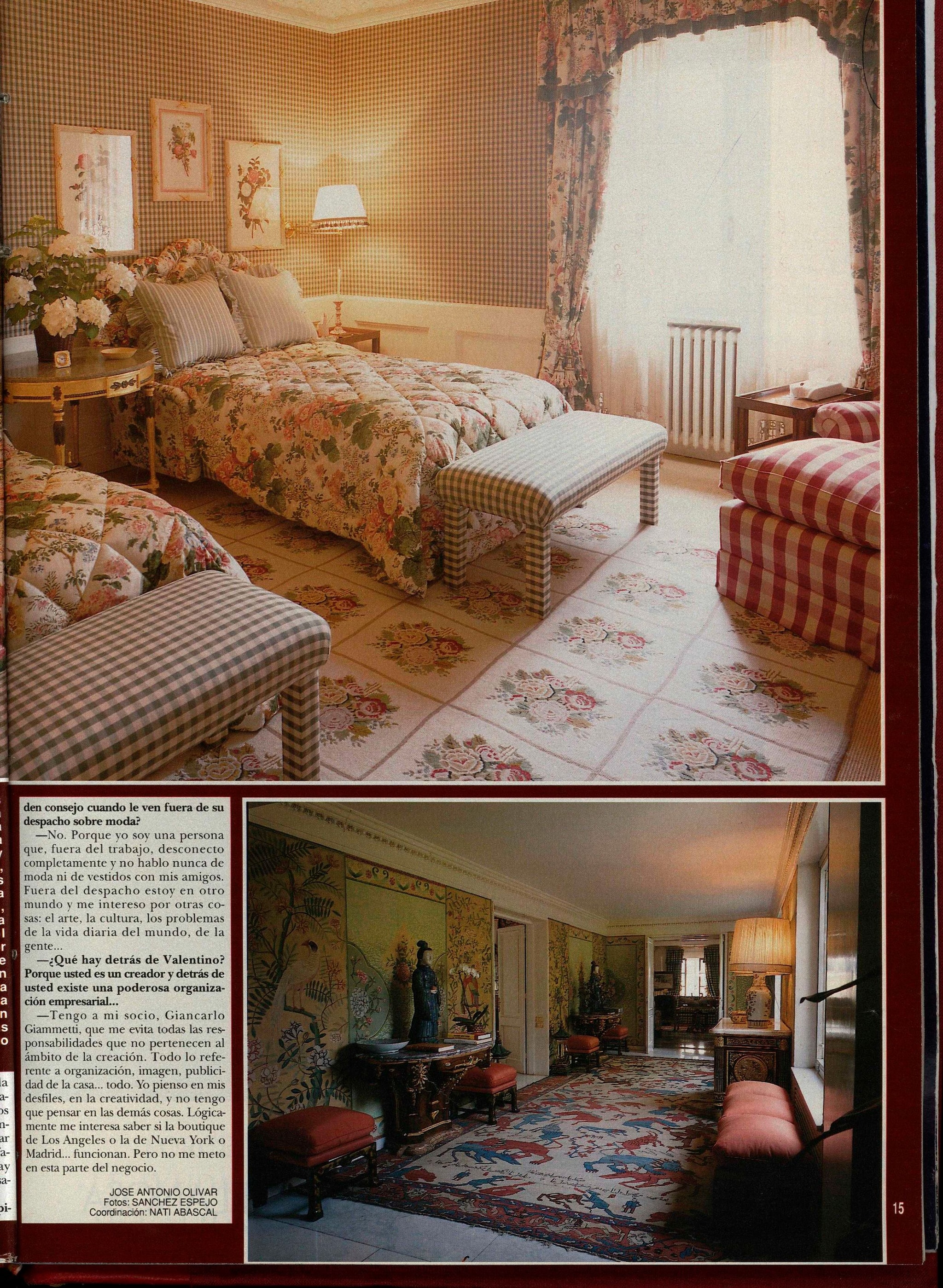 Otra de las estancias de la casa de Valentino