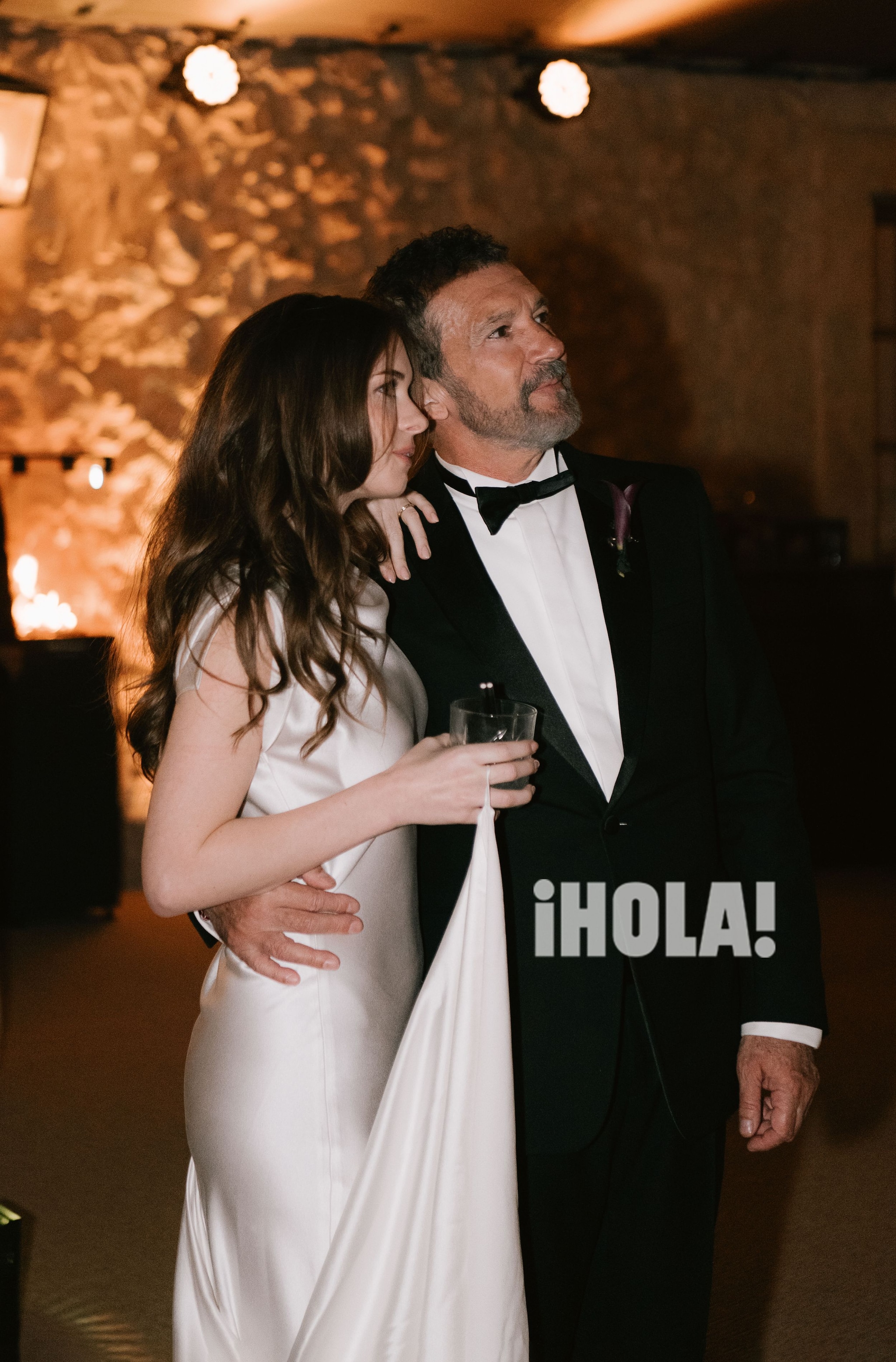 Stella Banderas con su padre