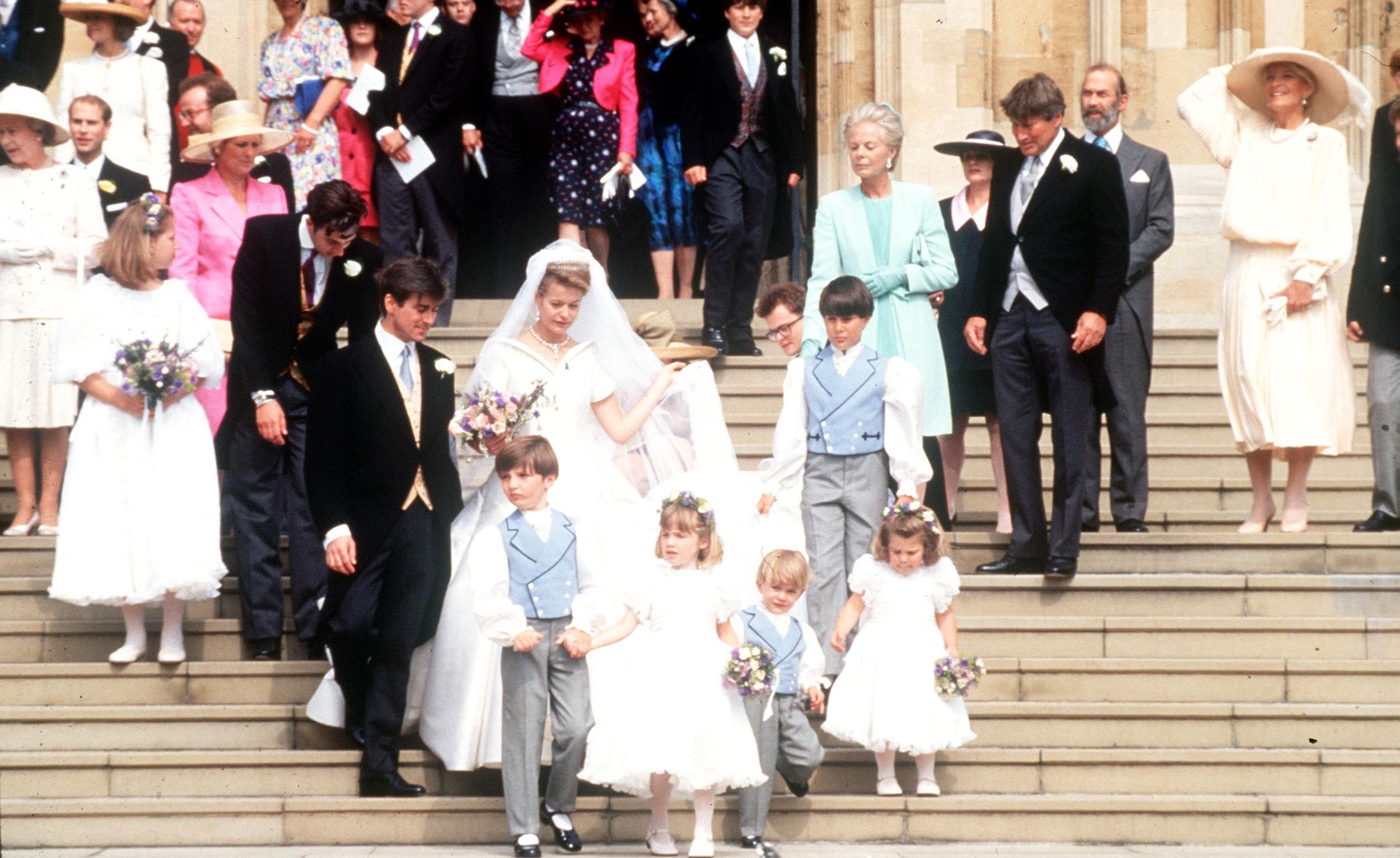 Lady Helen Taylor y su marido el día de su boda