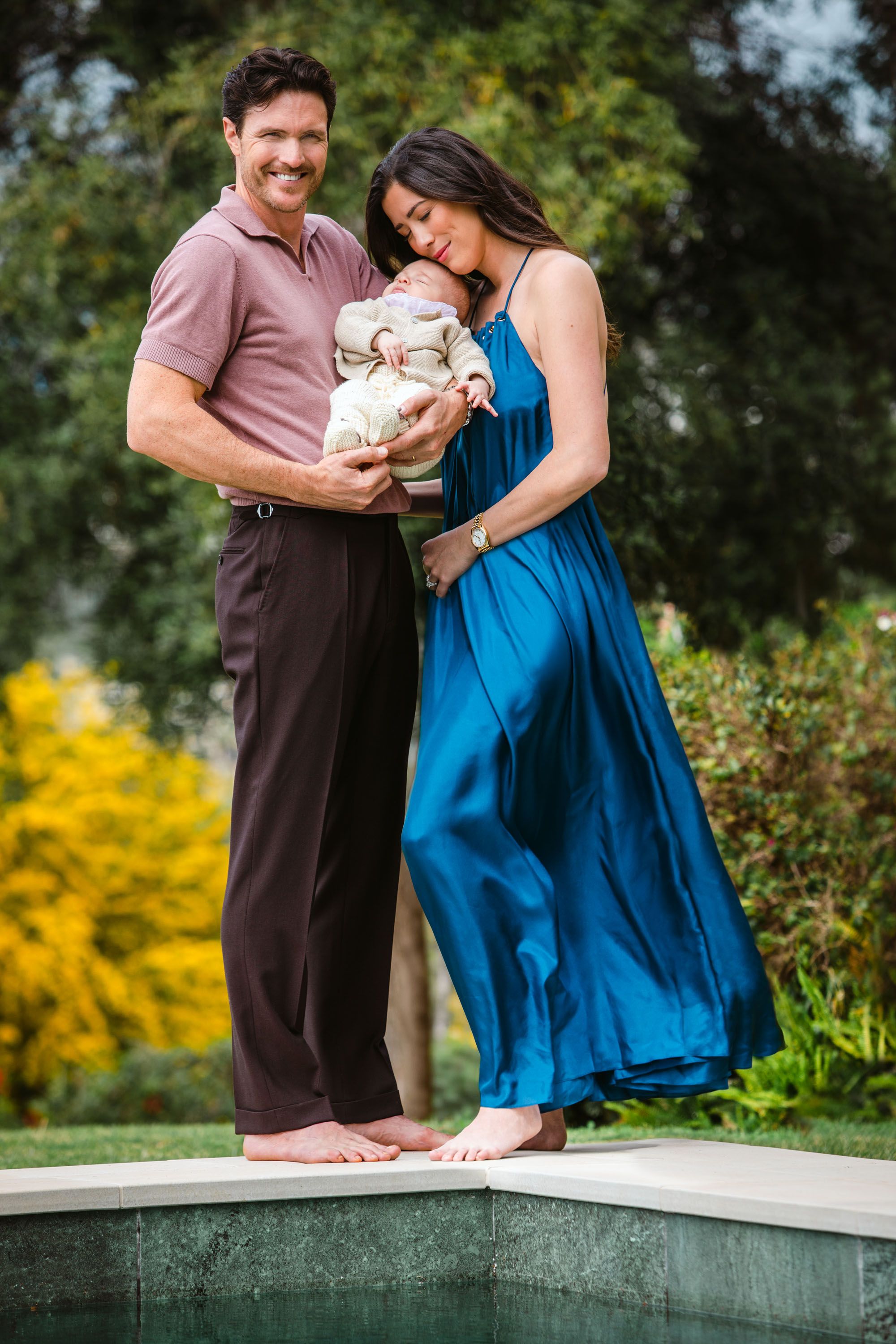 Arthur Borges y Garbiñe Muguruza con su bebé