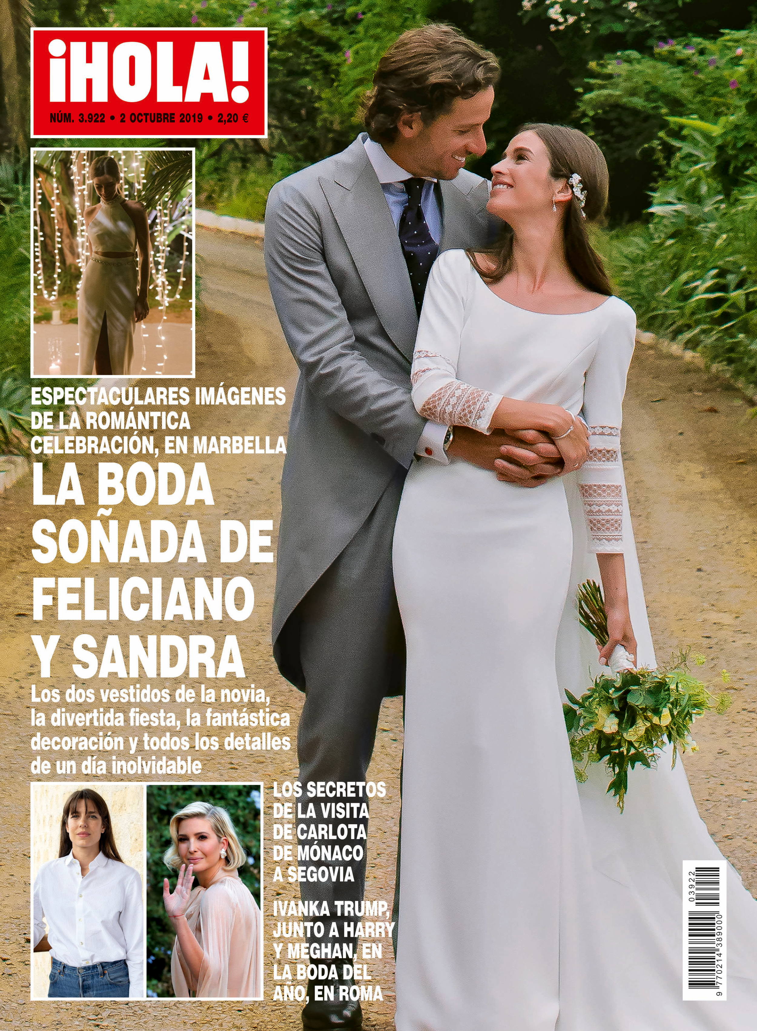 Exactamente dos años después de conocerse, el 20 de septiembre de 2019, coincidiendo además con el cumpleaños del hoy tenista retirado, Feliciano y Sandra contrajeron matrimonio en una finca de Marbella, ante 200 invitados. El feliz acontecimiento ocupó la portada de ¡HOLA!