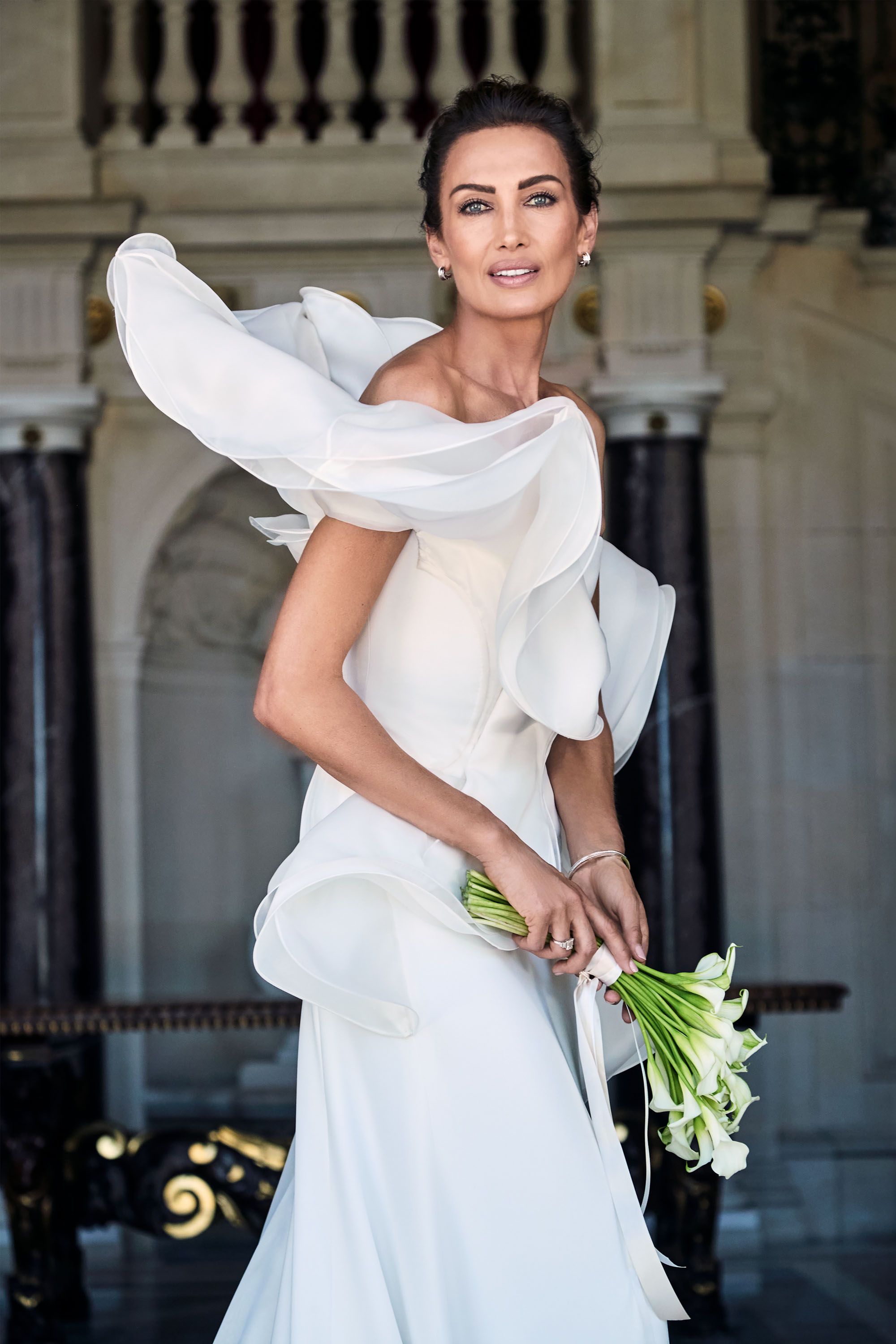 Nieves Álvarez vestida de novia