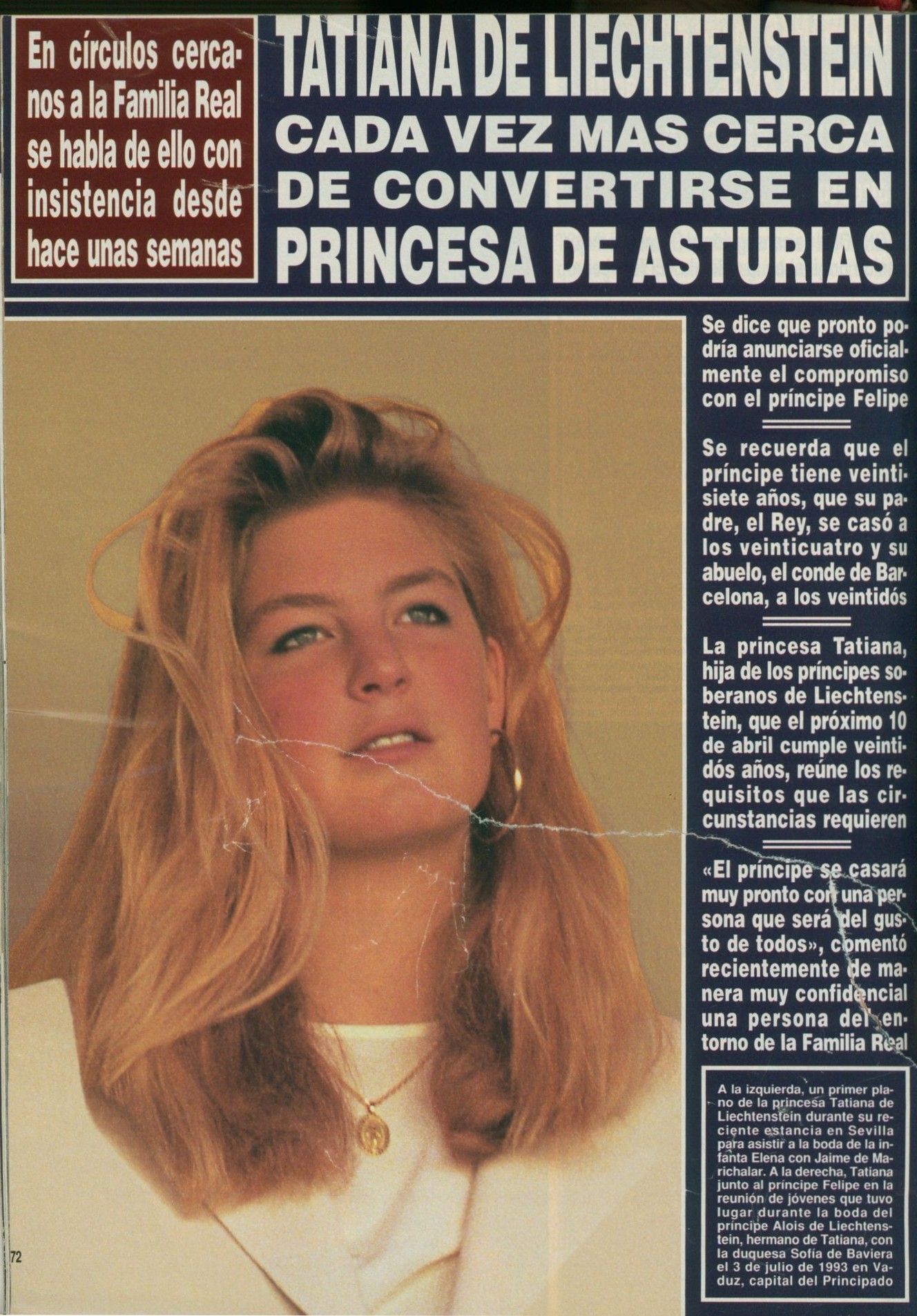 El día que Tatiana de Liechtenstein fue portada de ¡HOLA! como ...