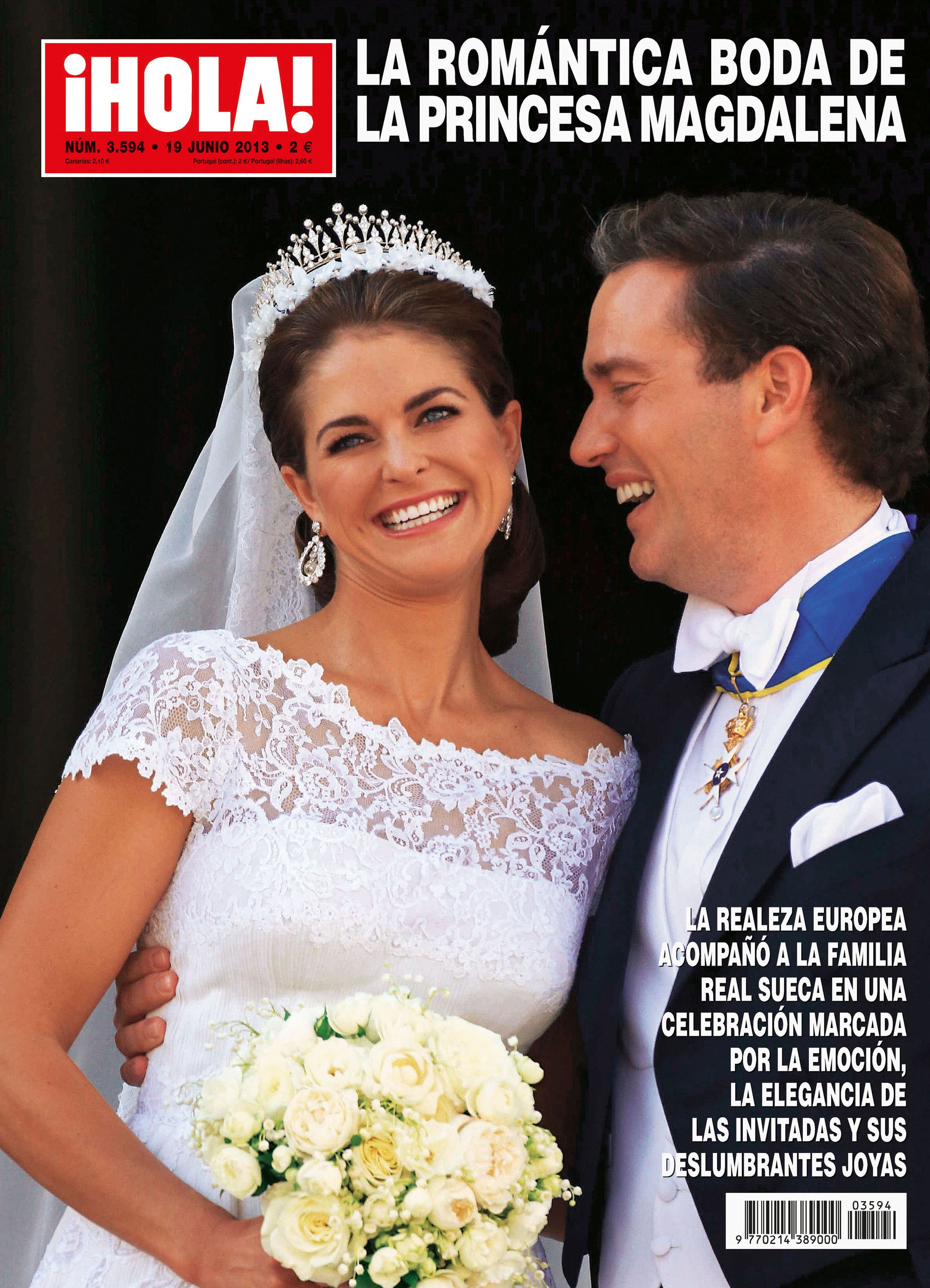 La princesa Magdalena durante su romántica boda