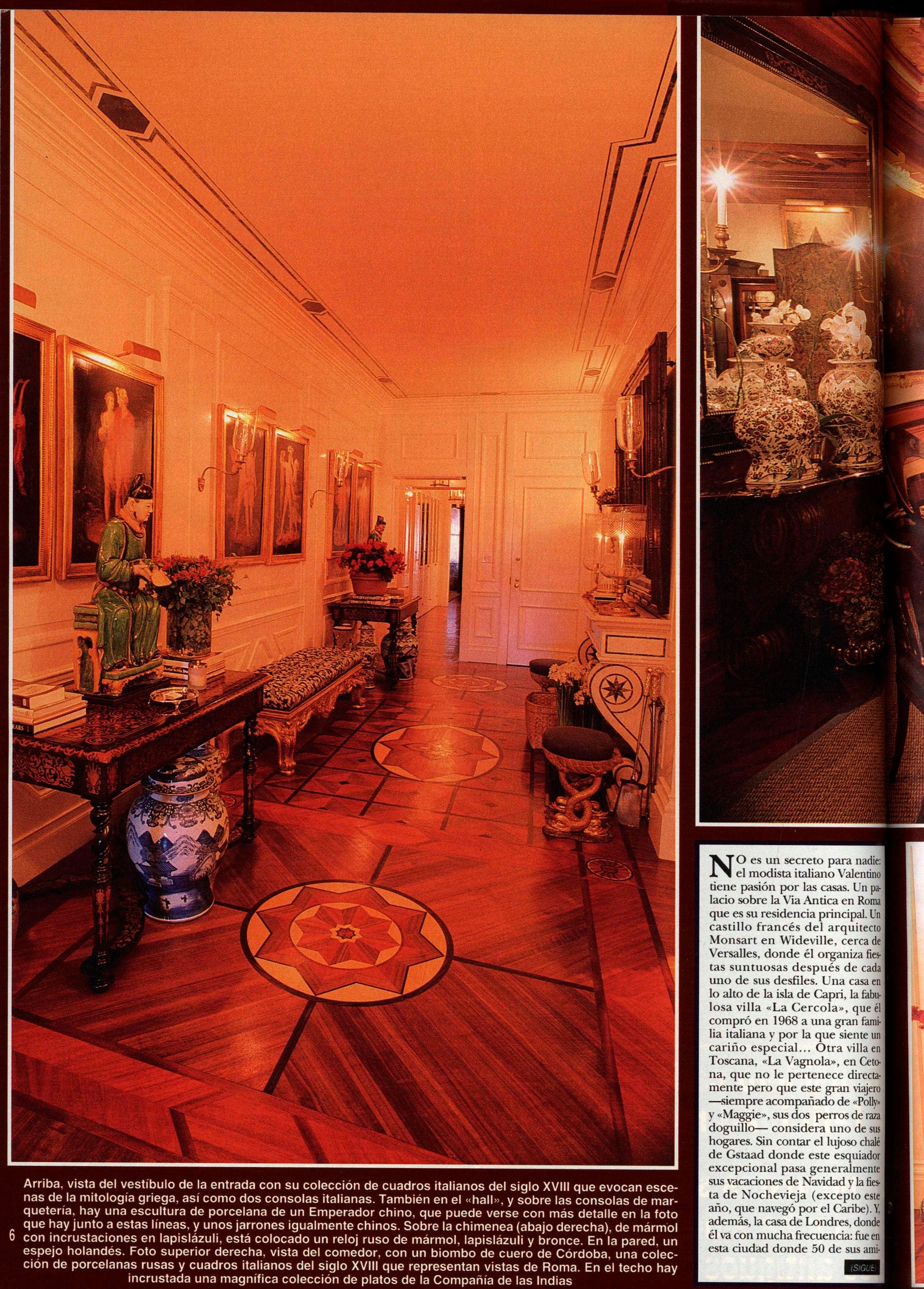 Pasillo del ático de Valentino en Nueva York