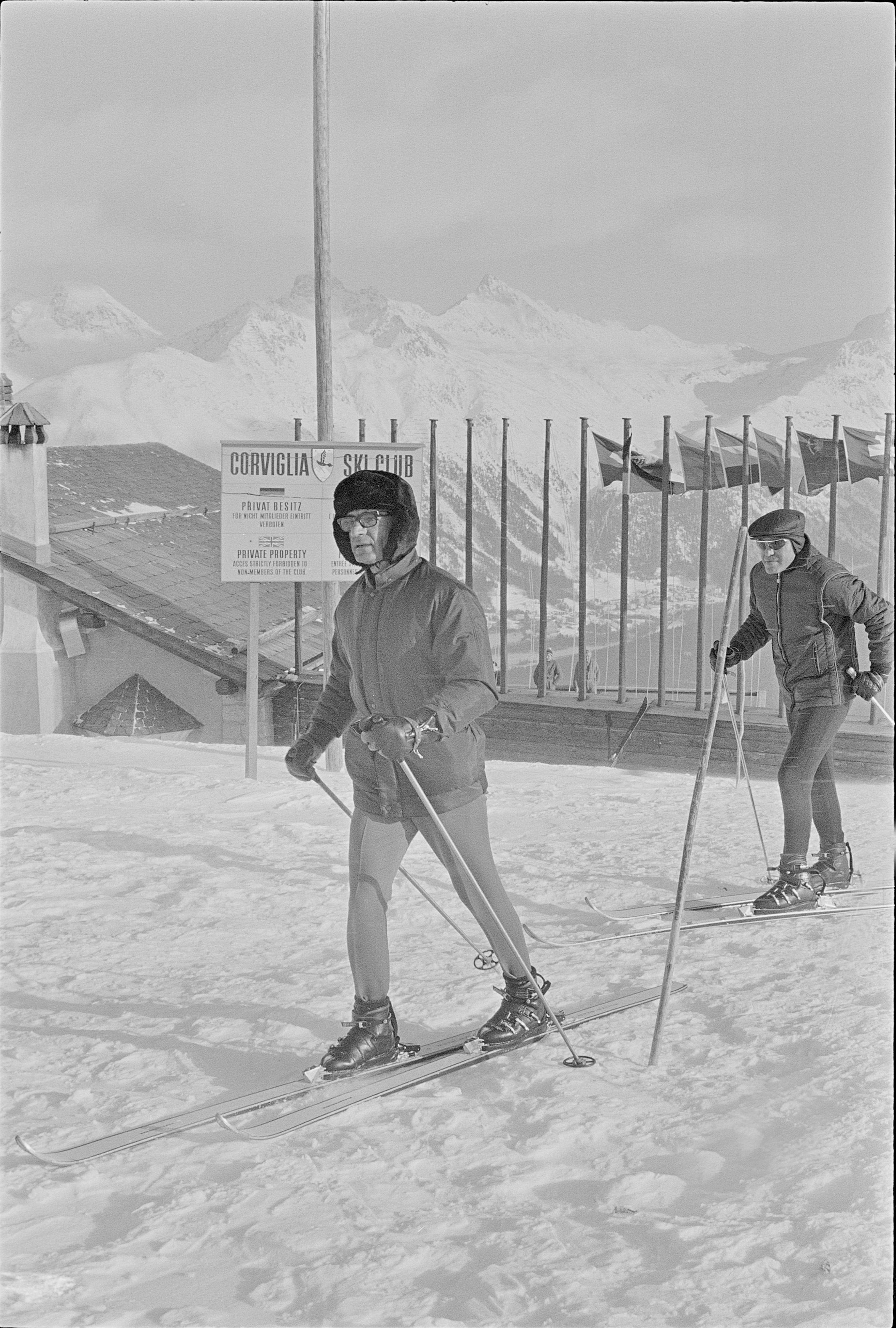 El Shah Mohammed Reza Pahlavi (del que se decía que no era muy buen esquiador)