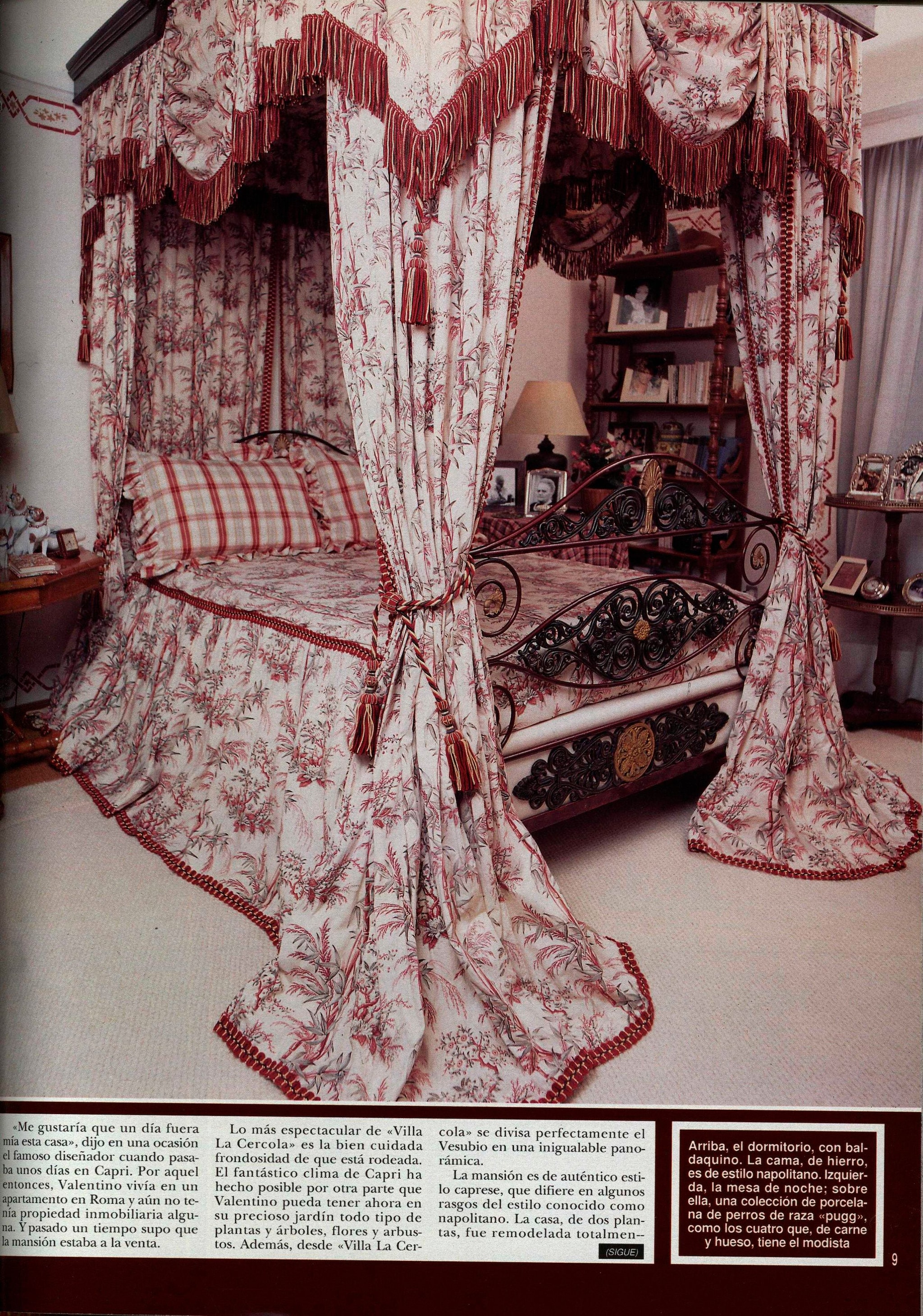 Otra de las estancias de la casa en Capri de Valentino