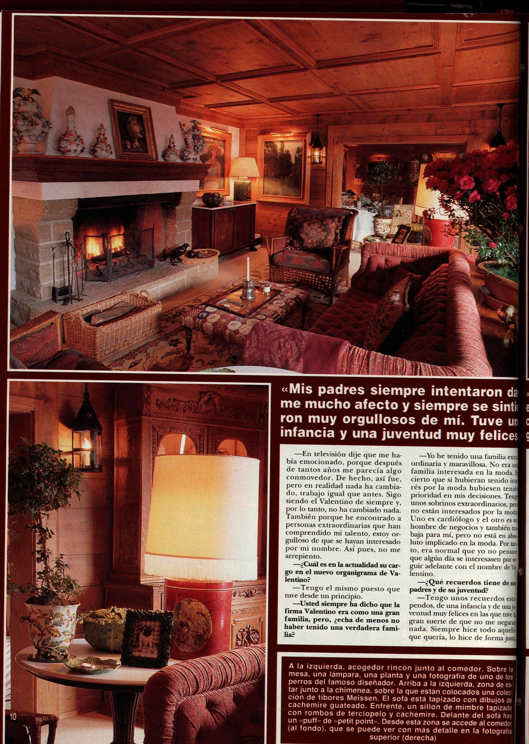 Otro de los rincones de la casa de Valentino en Gstaad