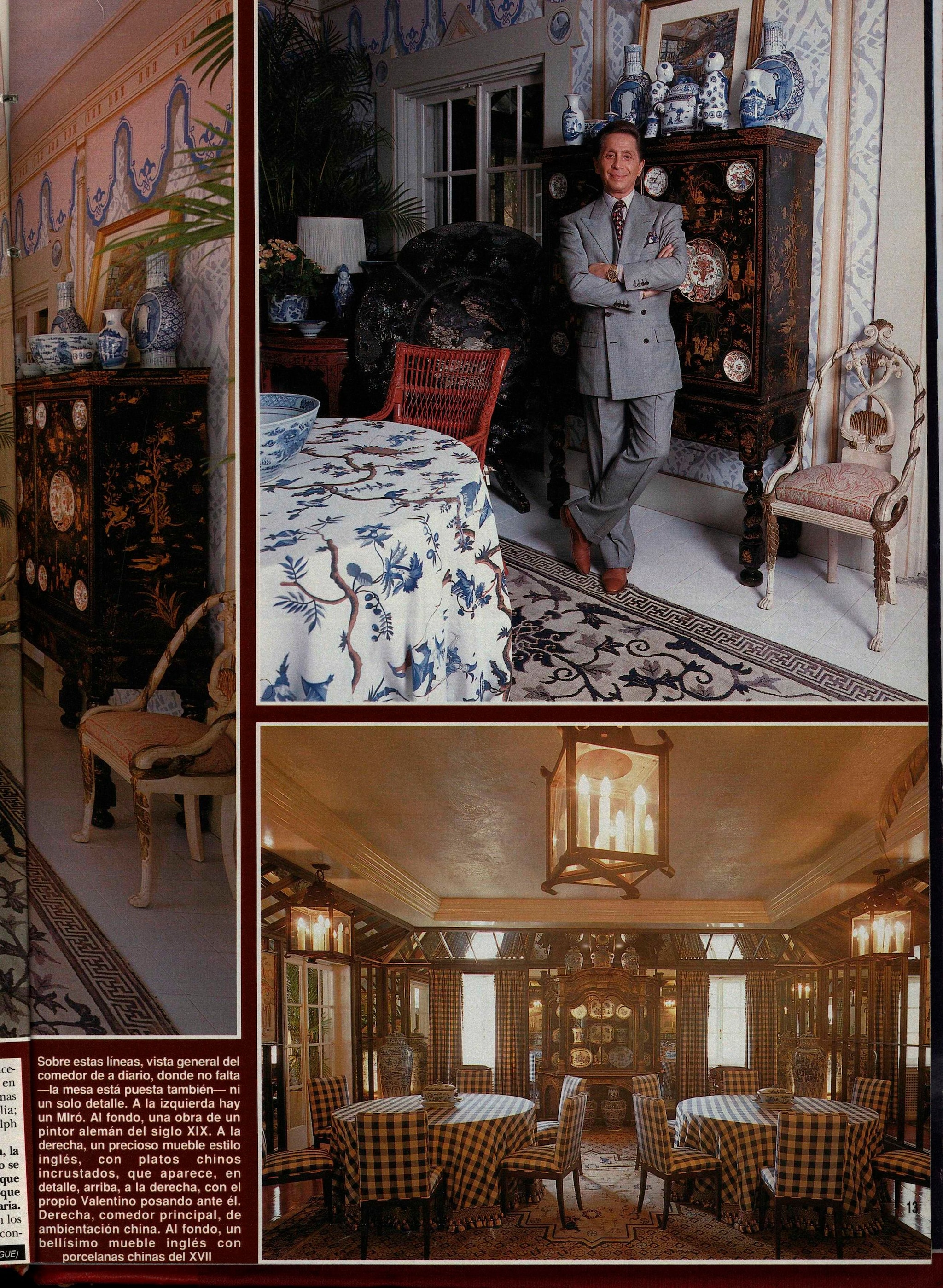 Valentino posando en su casa de Roma