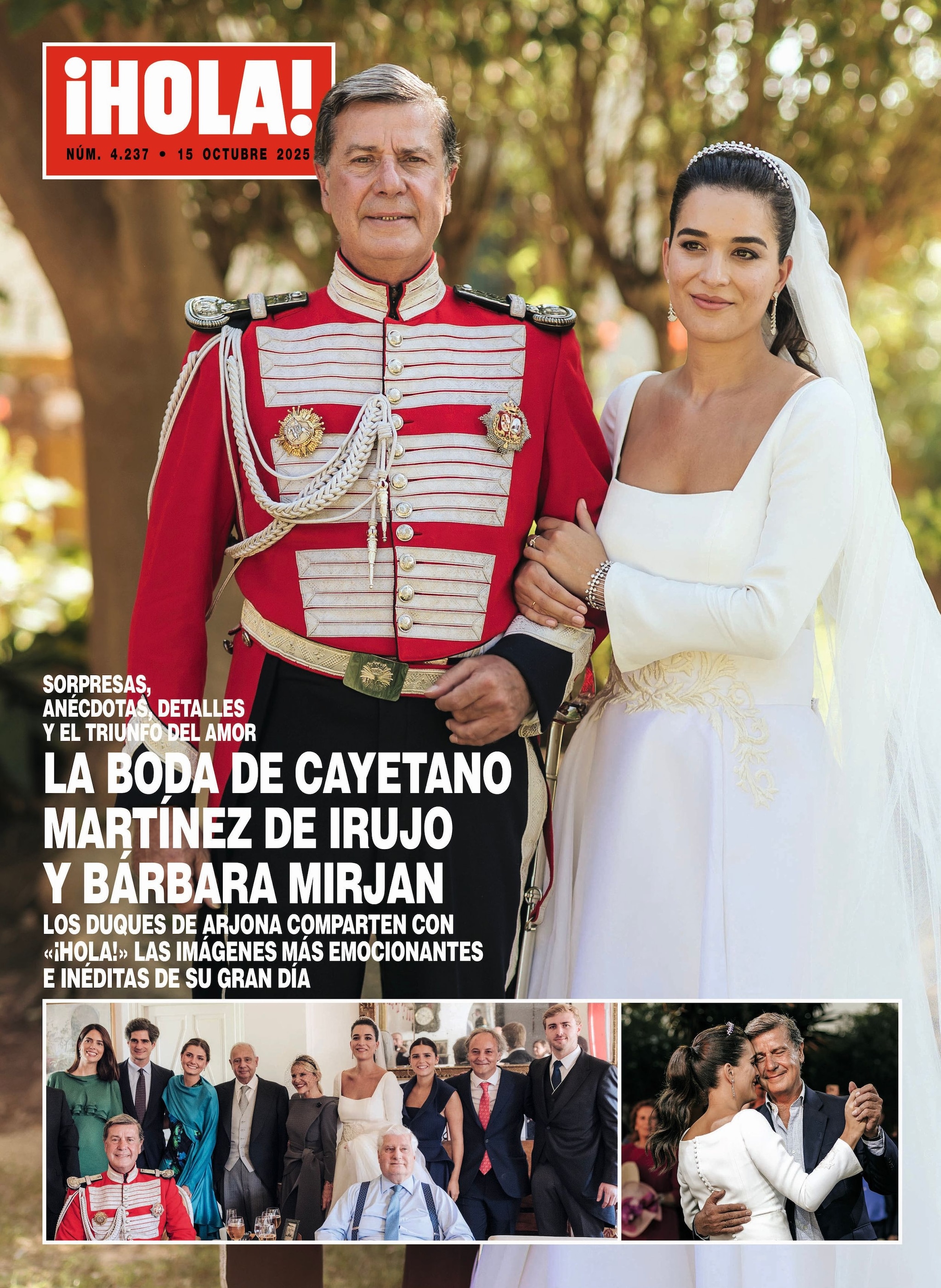 Portada de la revista ¡HOLA! con Cayetano Martínez de Irujo y su esposa Bárbara Mirjan en el día de su boda