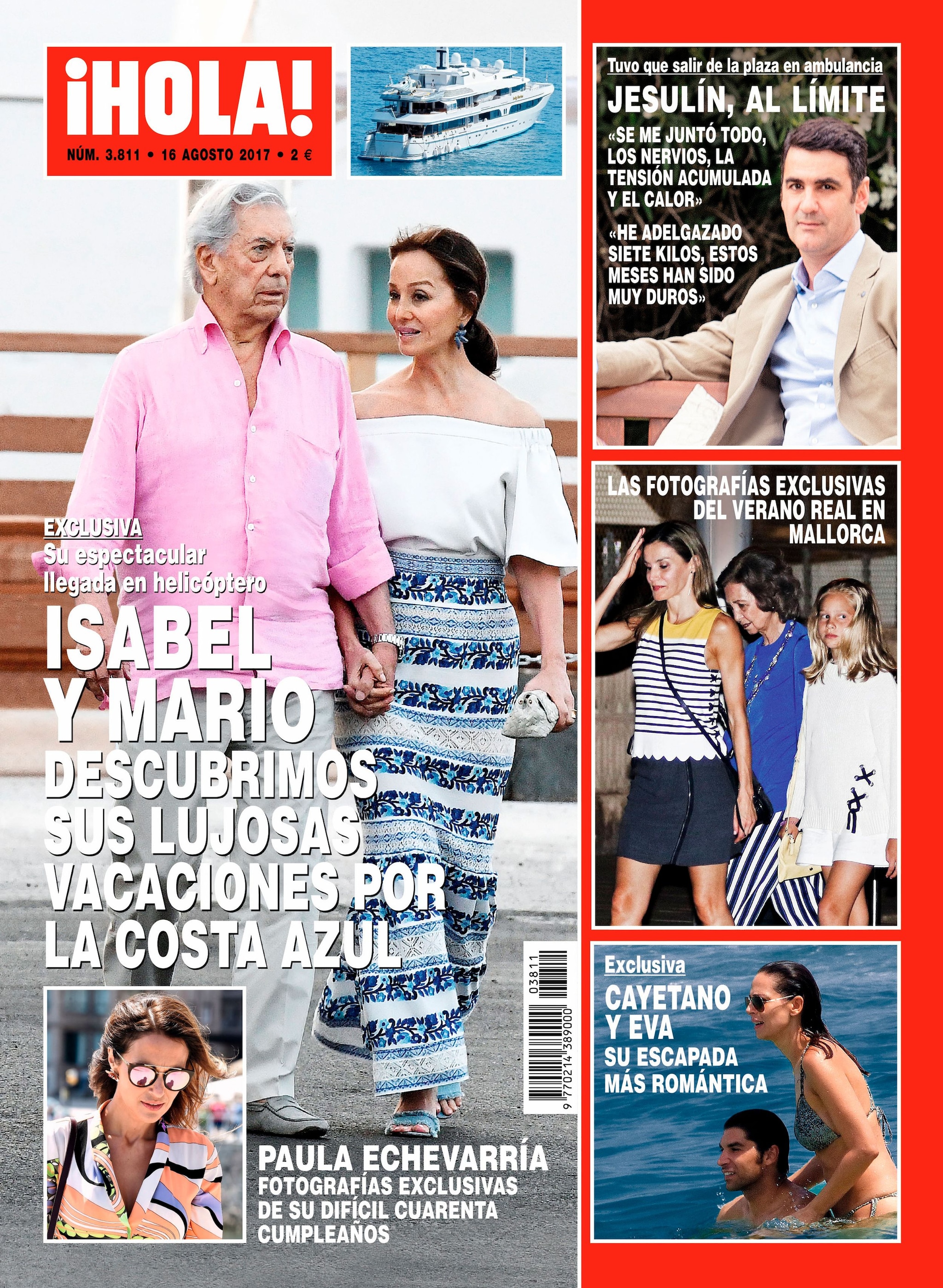 Mario Vargas Llosa e Isabel Preysler  en la Costa Azul