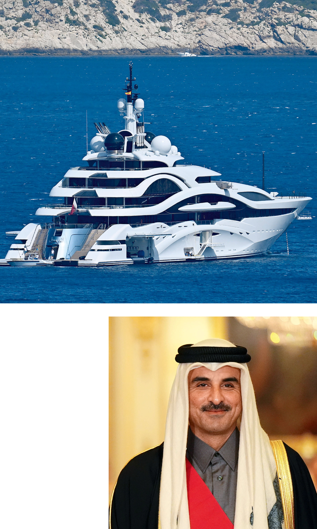 Yate Al Lusail of Emir Qatar in Andratx Mallorca 22 May 2025