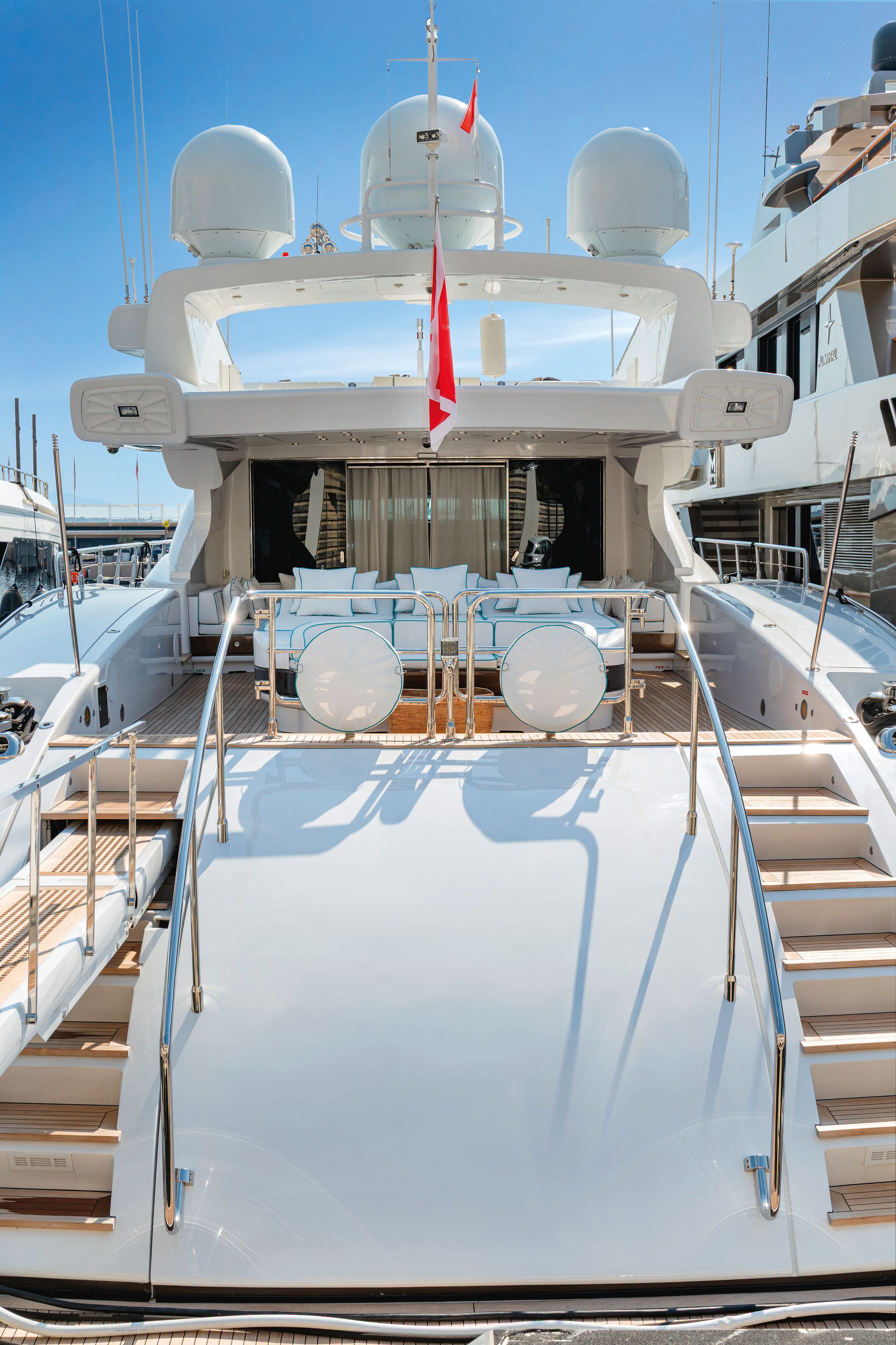 Su nuevo yate, un Mangusta 130, de 40 metros de eslora