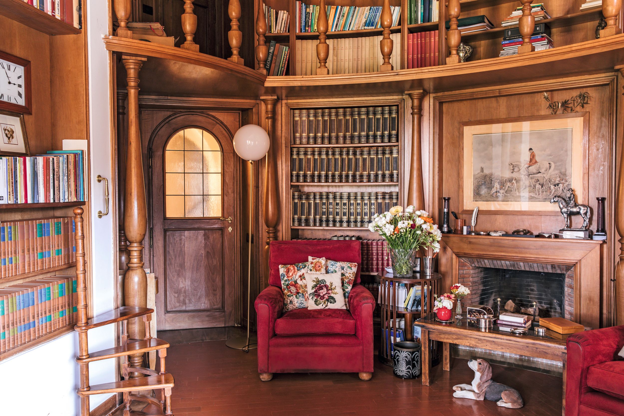 La biblioteca de la casa de Maria Sole Torlonia