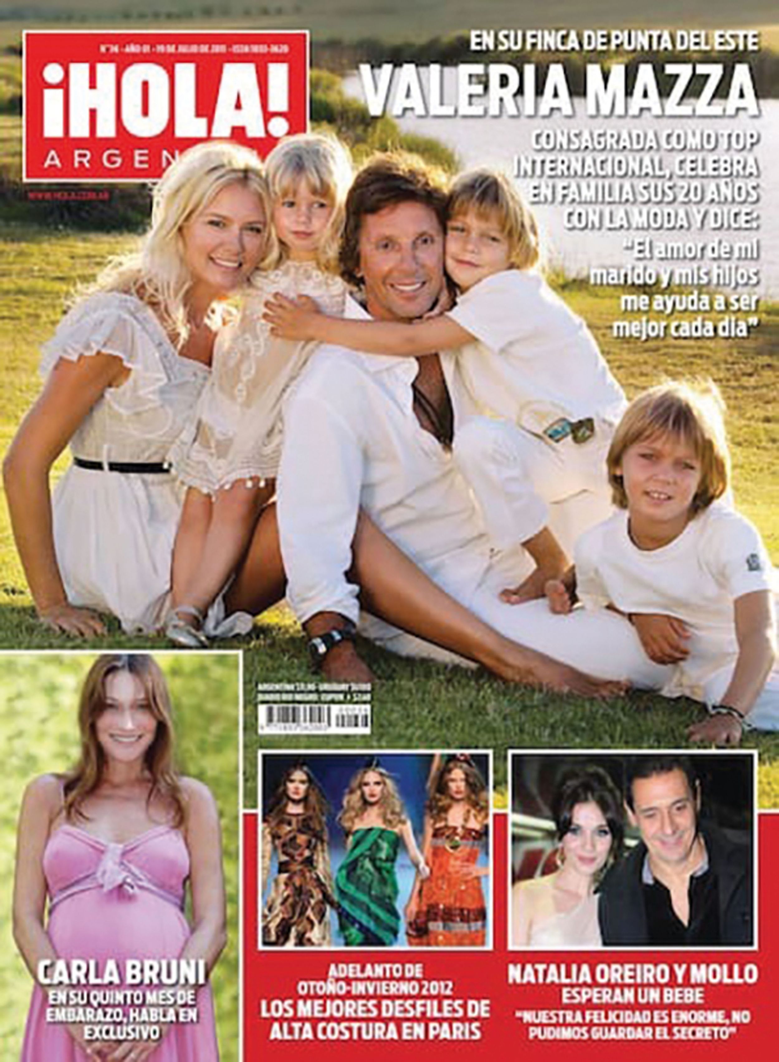 Portada de la familia Mazza para HOLA