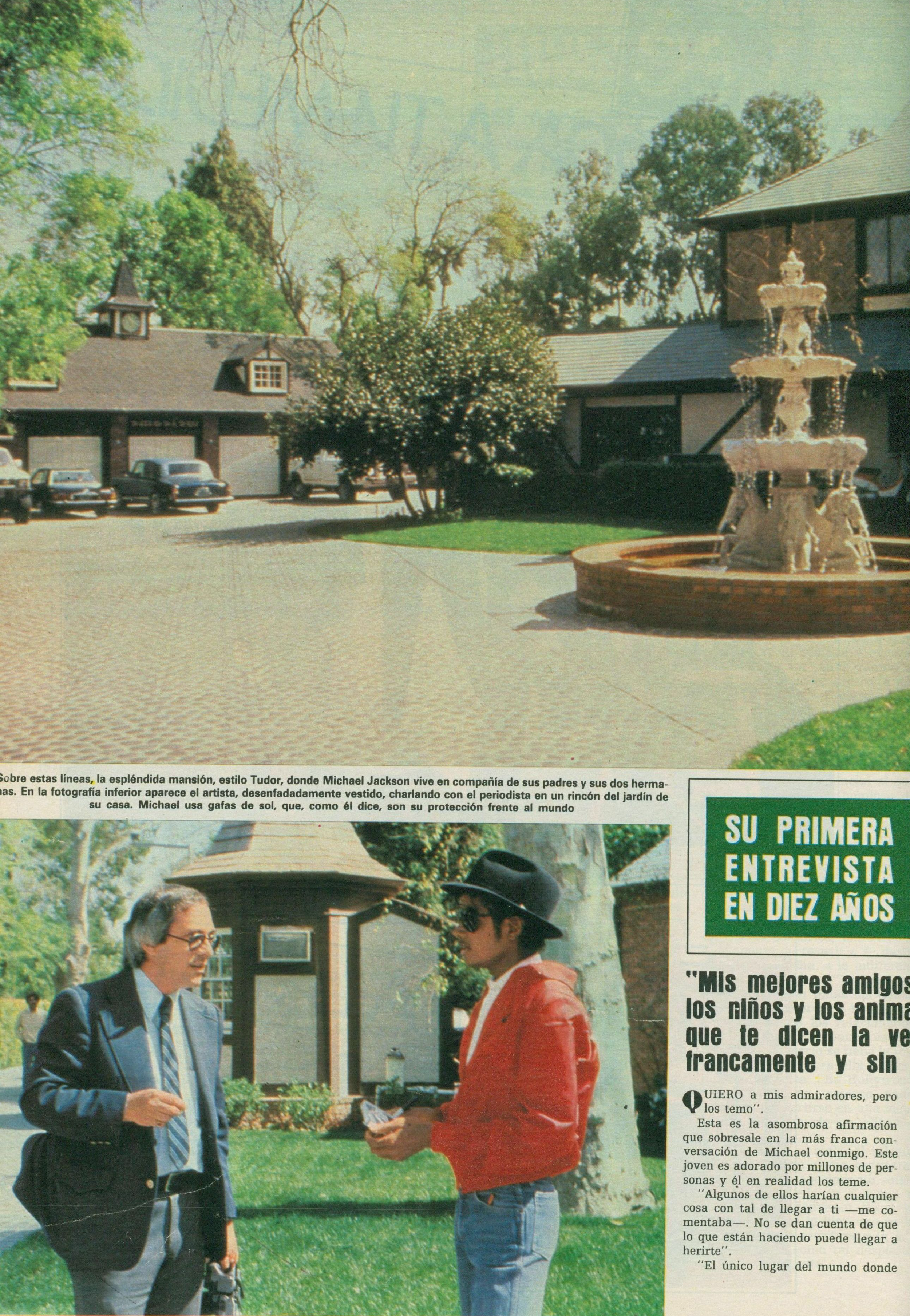 Michael Jackson en su entrevista con ¡HOLA! en 1984 en su mansión en California