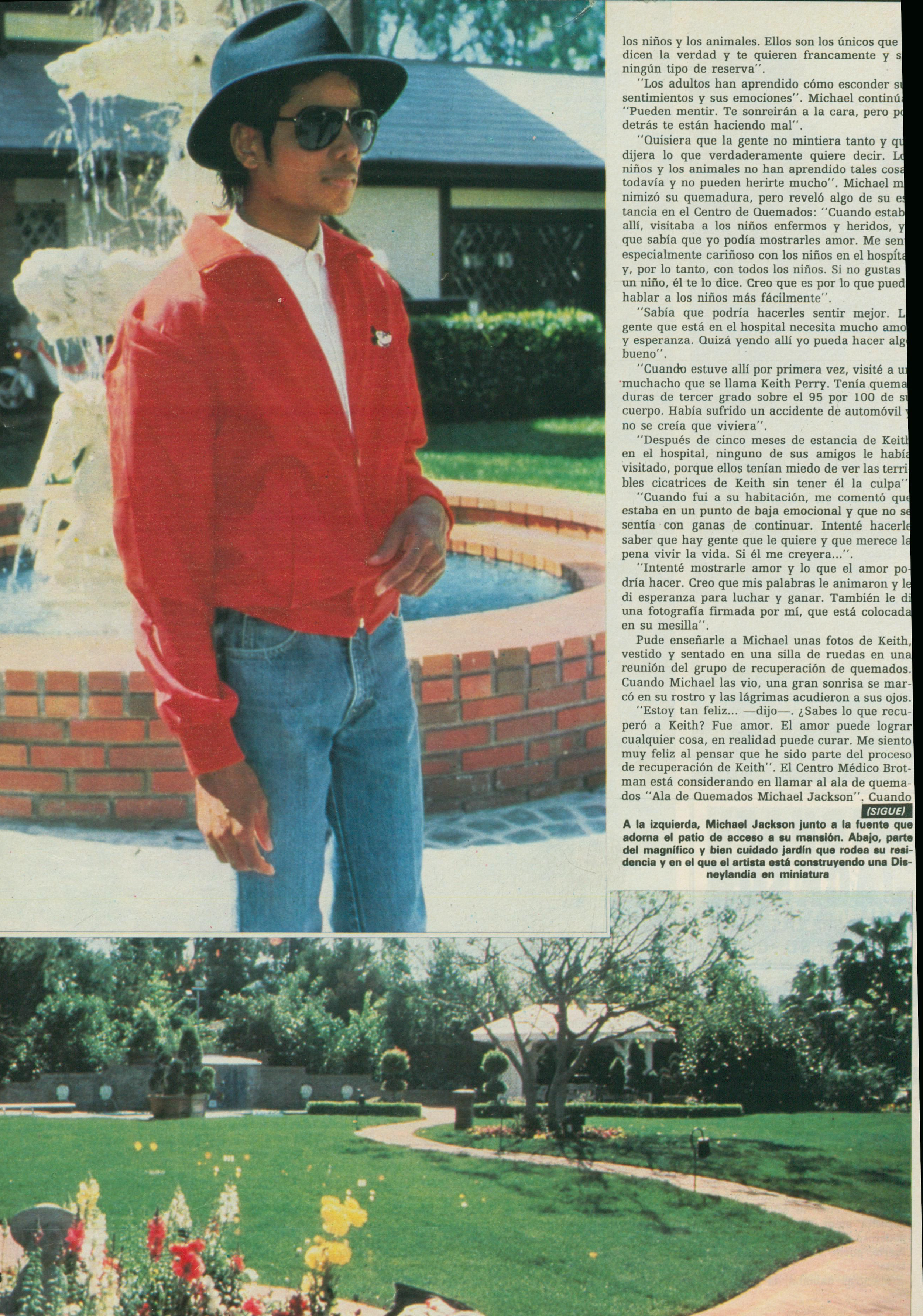 Michael Jackson en su entrevista con ¡HOLA! en 1984 en su mansión en California