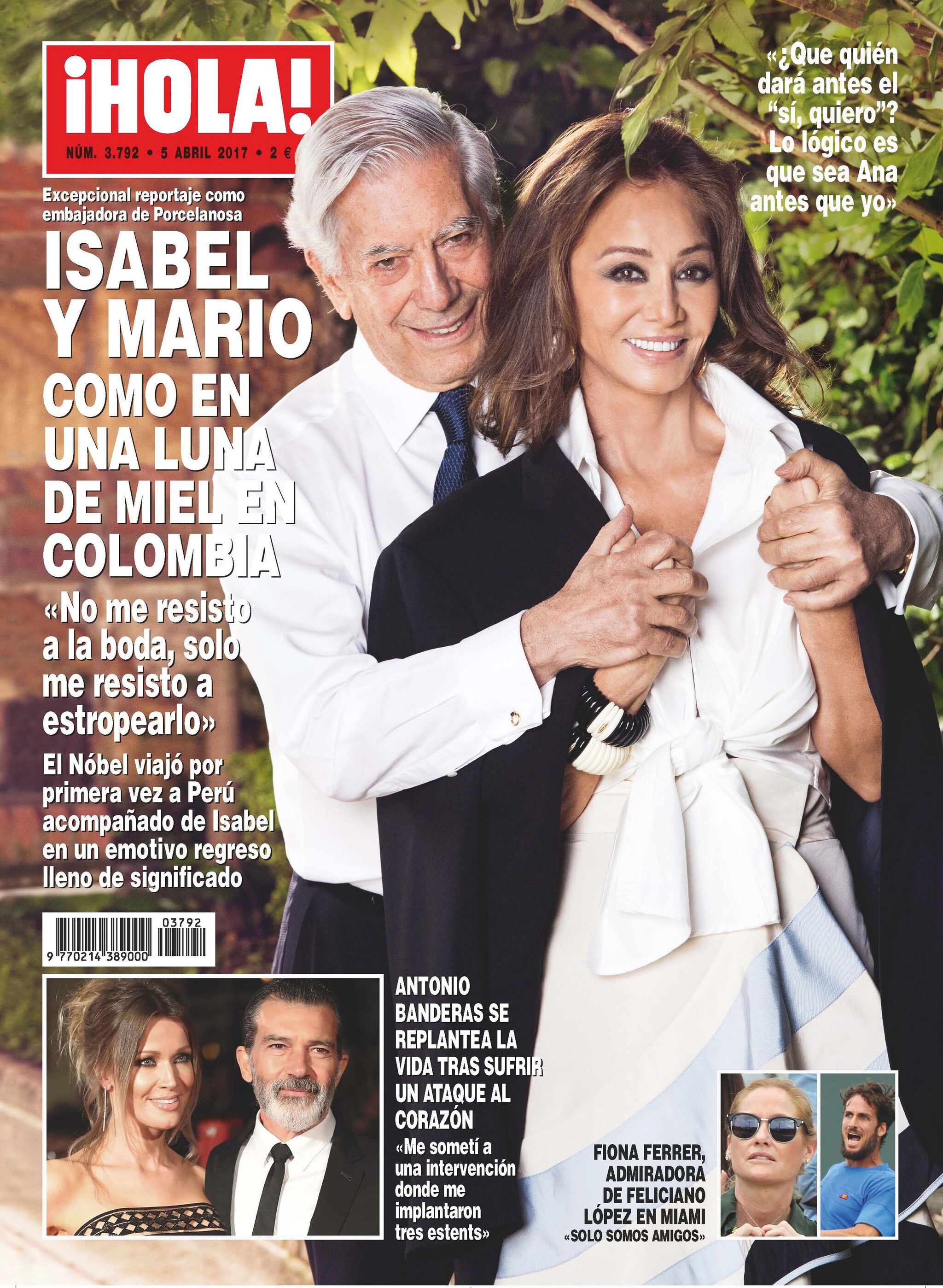 Mario Vargas Llosa e Isabel Preysler en Colombia