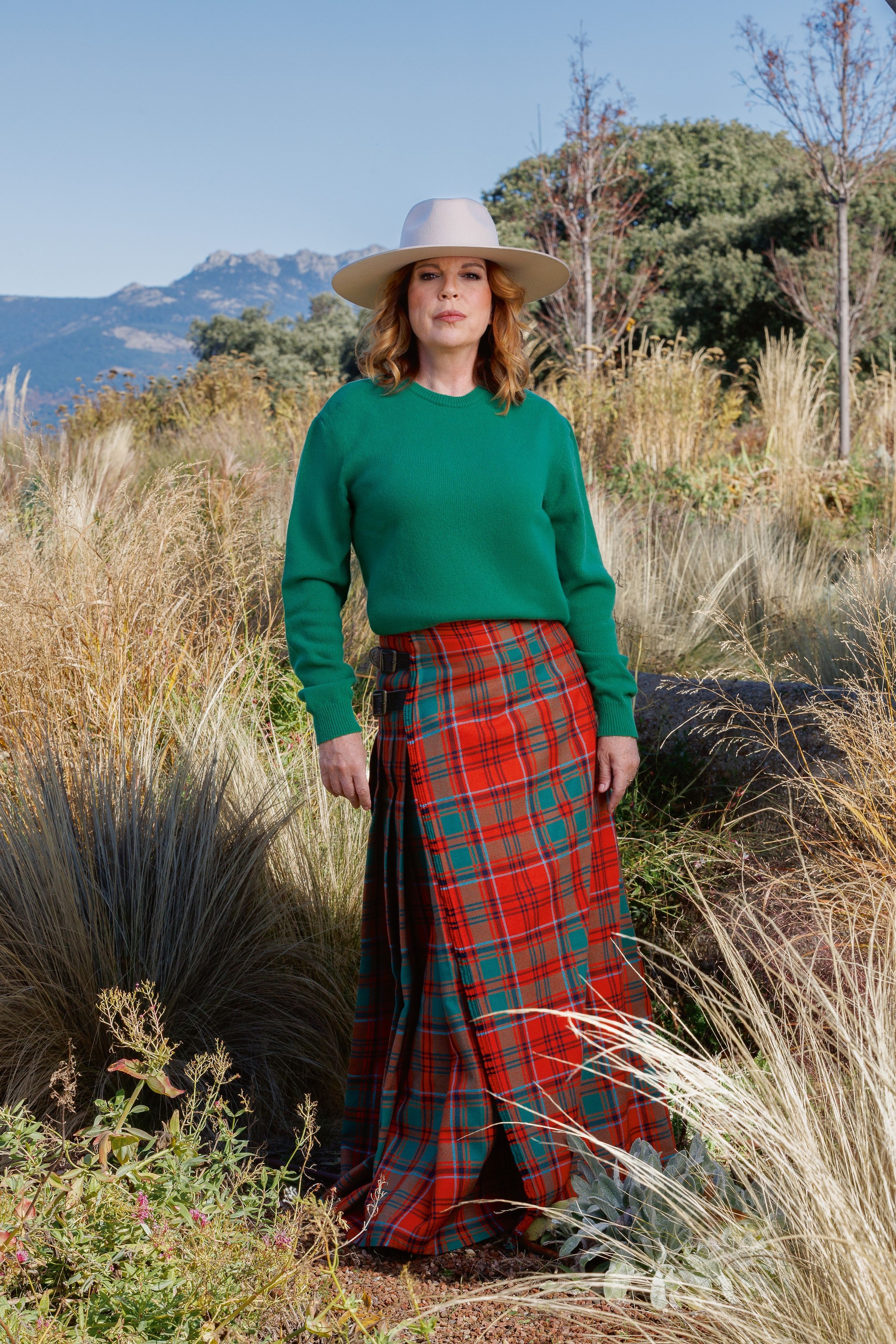 Belinda Washington con sombrero